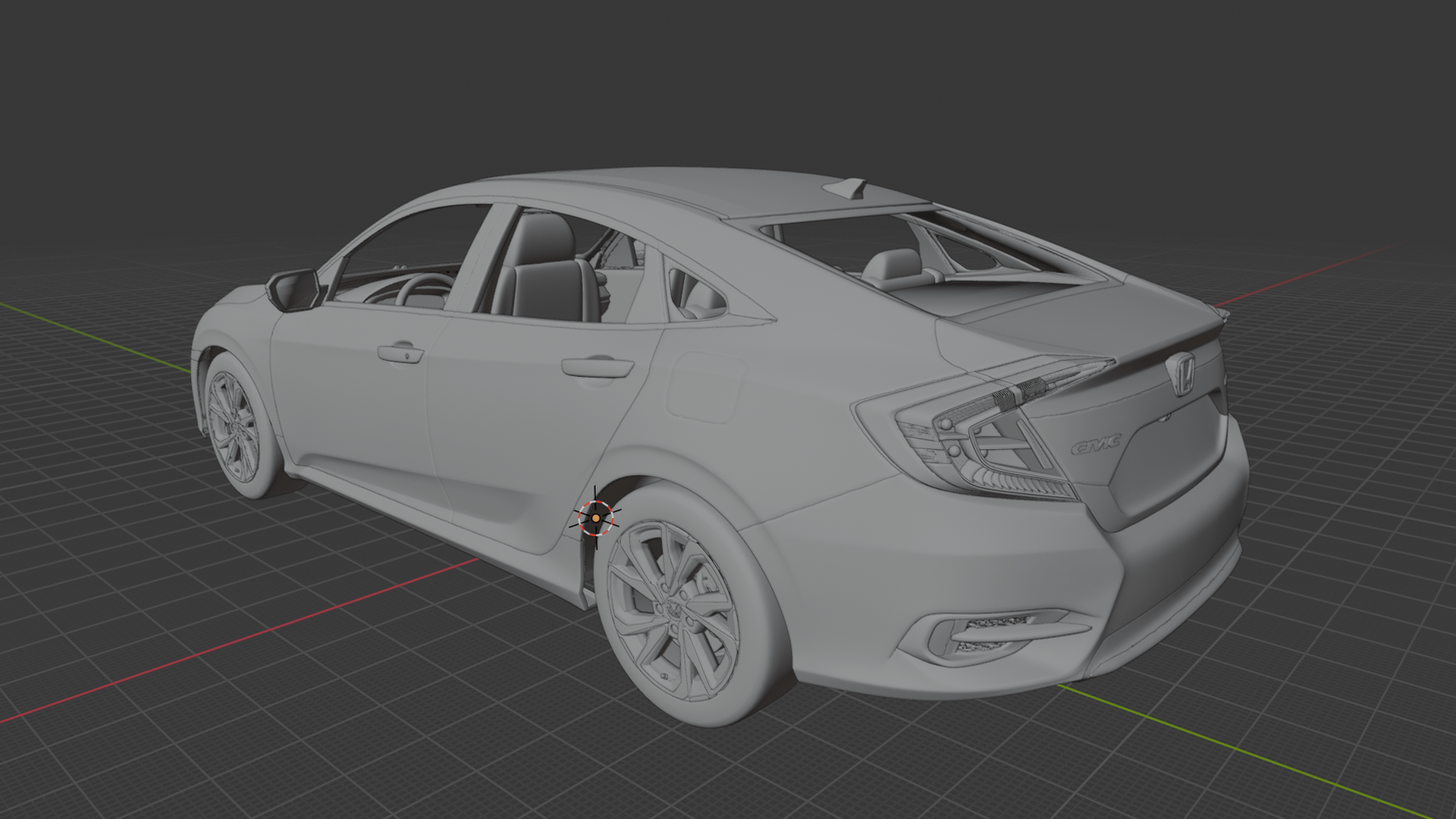 Honda Civic Touring 2019 STL 3D Print Model