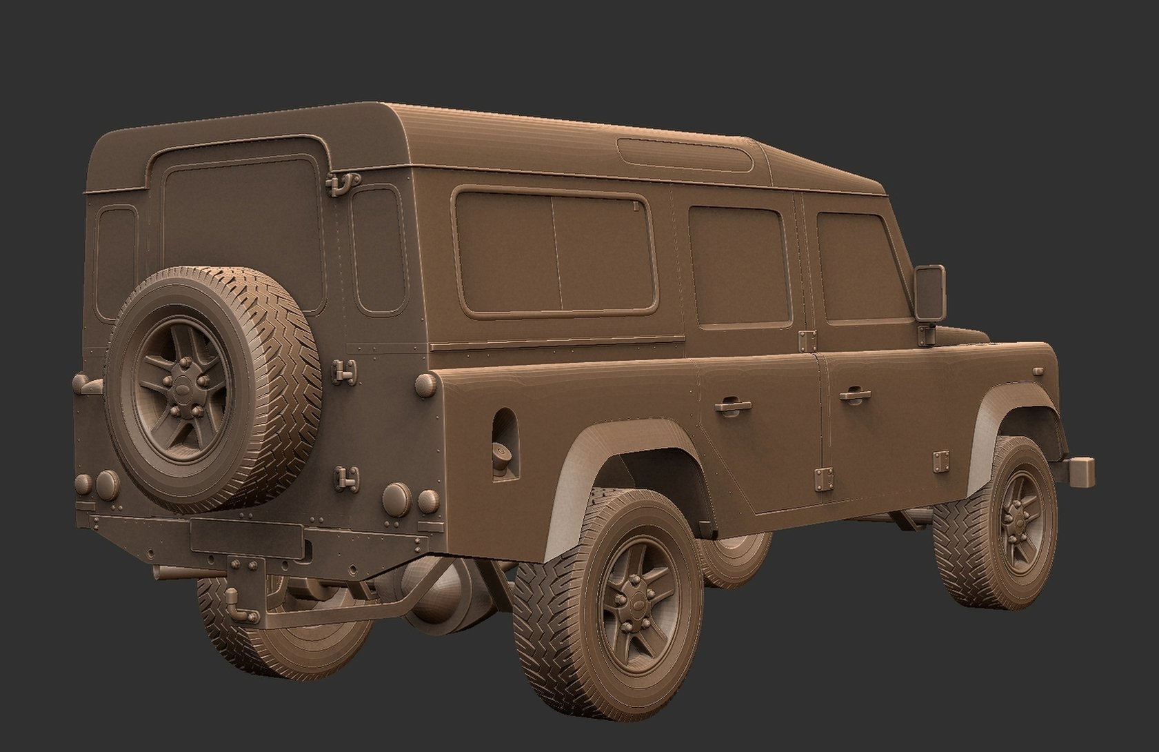 Land Rover Defender 110 2011 STL 3D Print Model