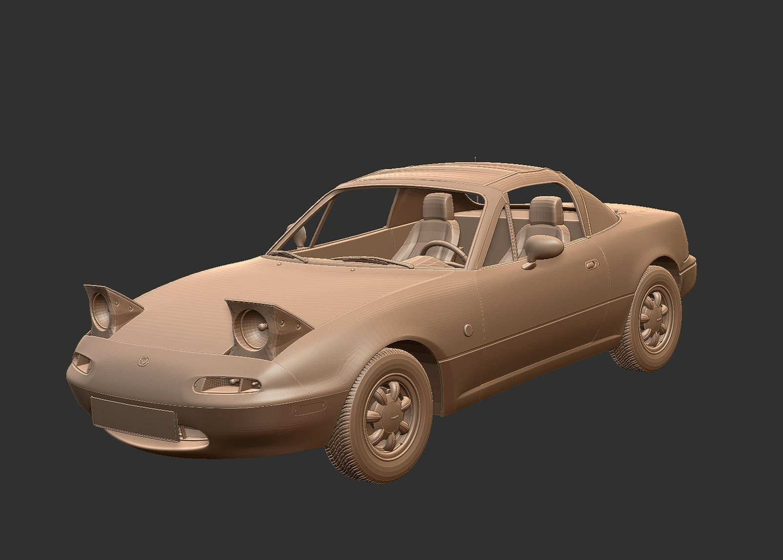 Mazda MX-5 NA Hardtop STL 3D Print Model