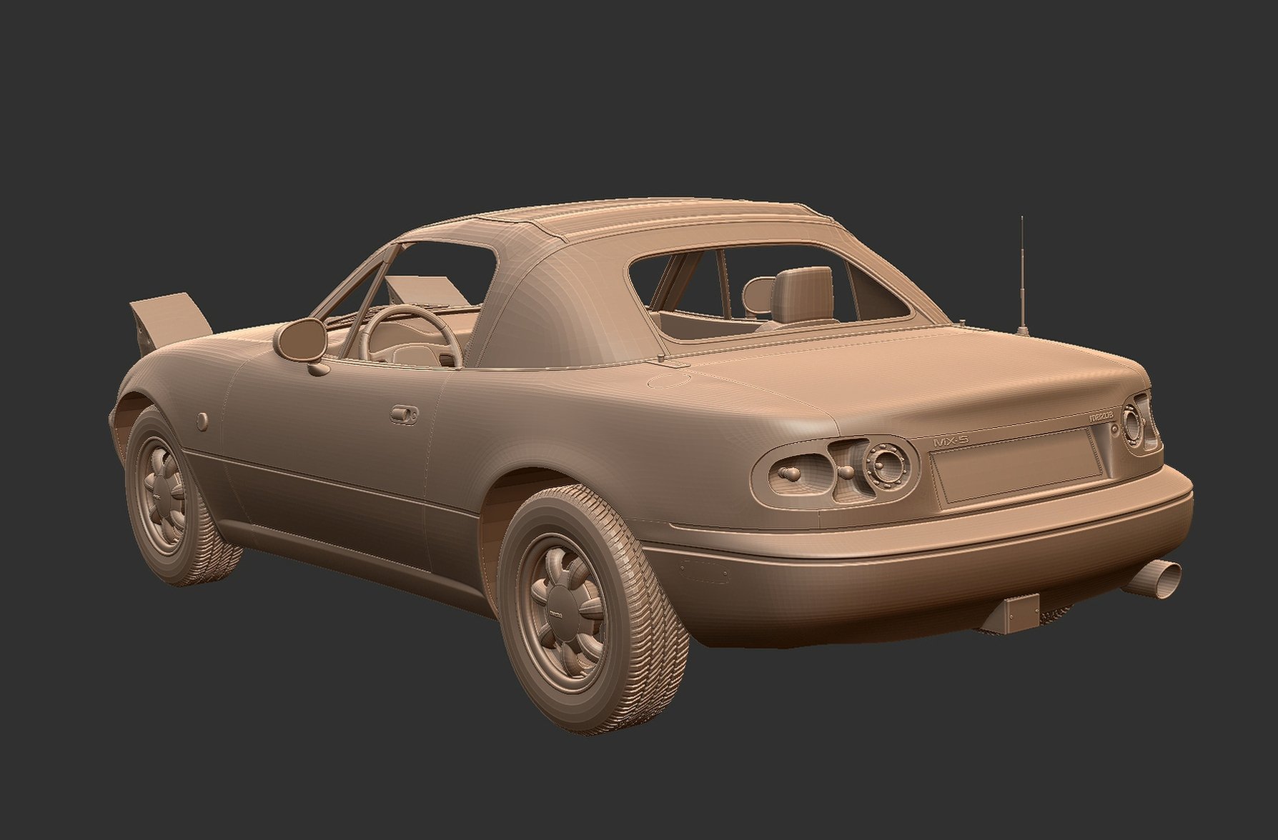 Mazda MX-5 NA Hardtop STL 3D Print Model