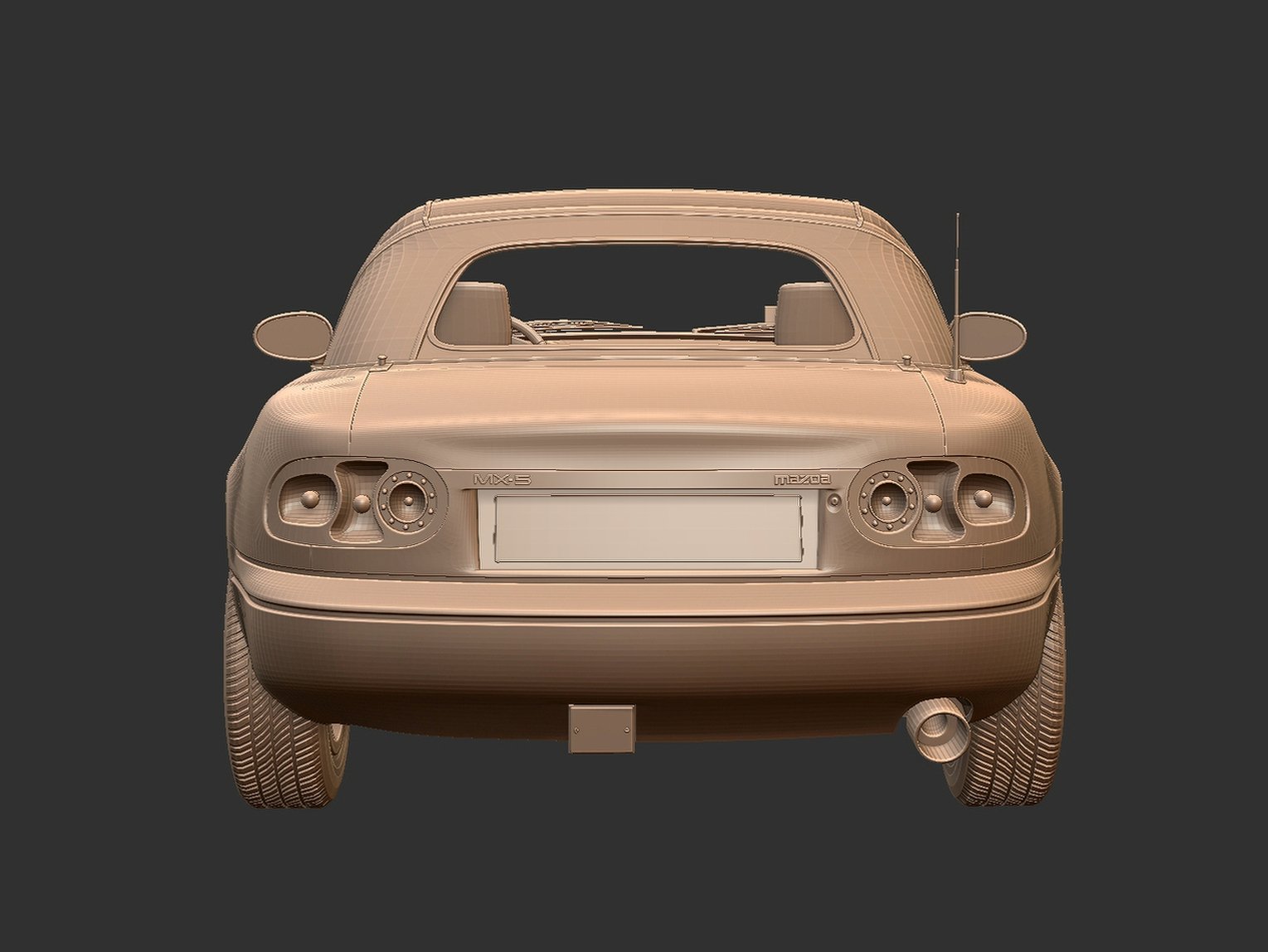Mazda MX-5 NA Hardtop STL 3D Print Model