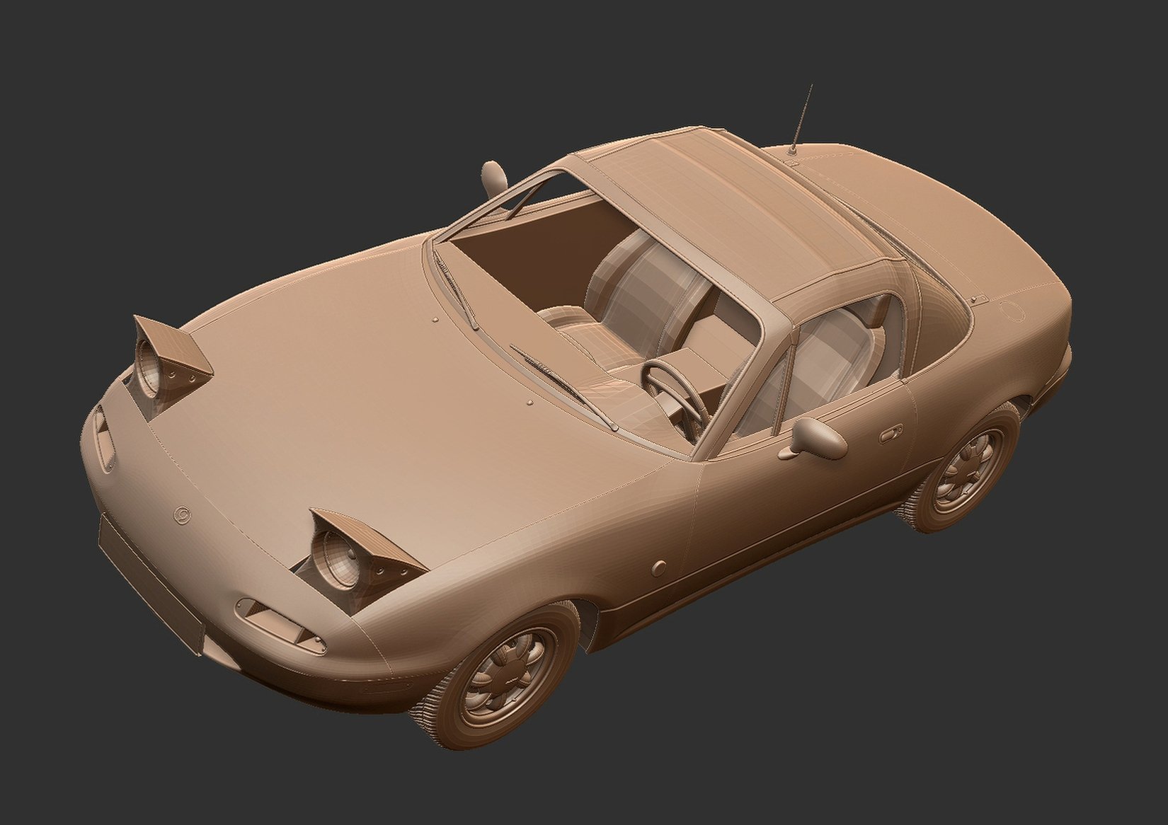 Mazda MX-5 NA Hardtop STL 3D Print Model