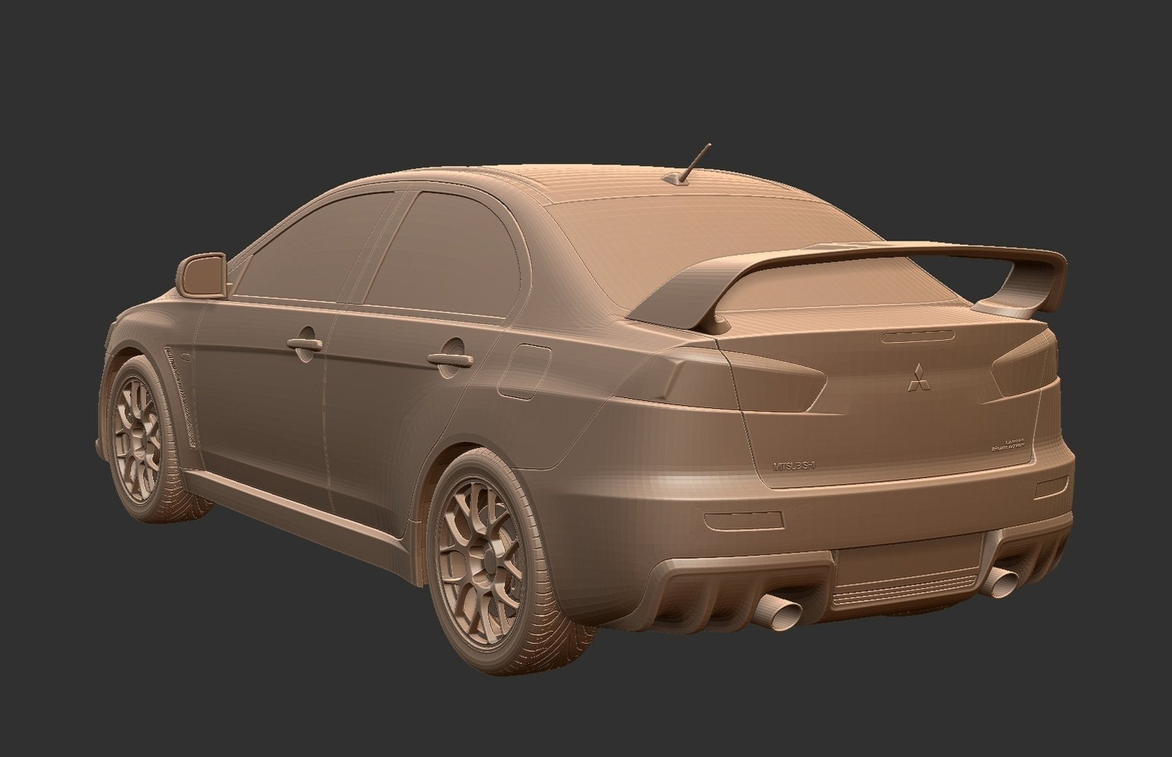Mitsubishi Lancer Evo X STL 3D Print Model
