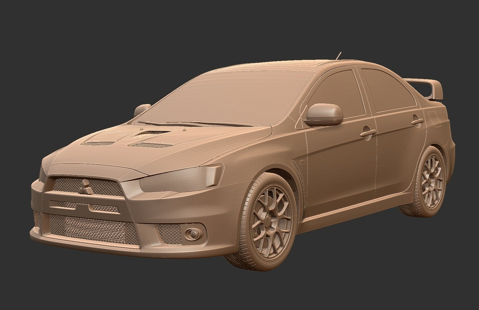 Mitsubishi Lancer Evo X STL 3D Print Model