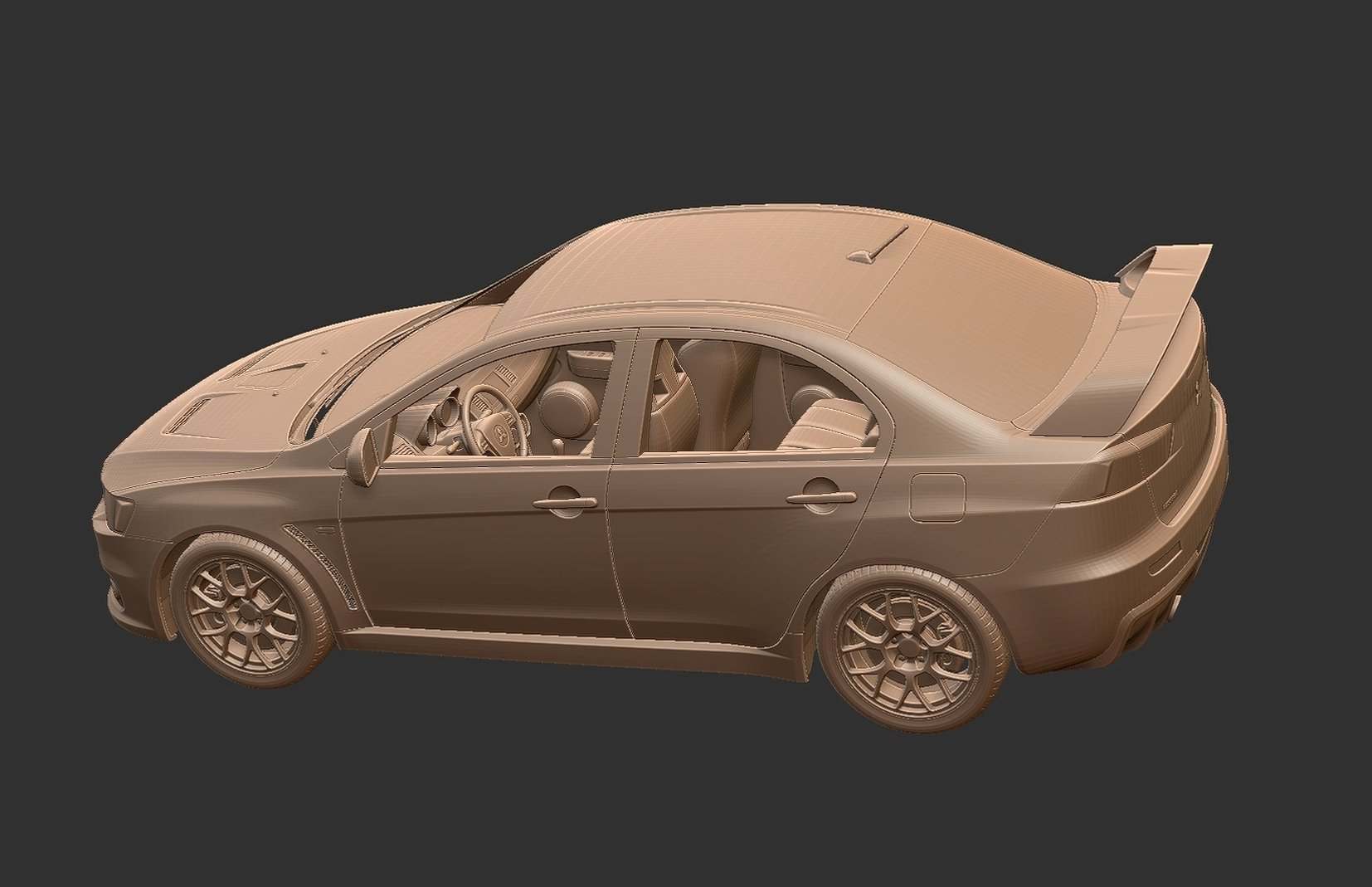 Mitsubishi Lancer Evo X STL 3D Print Model