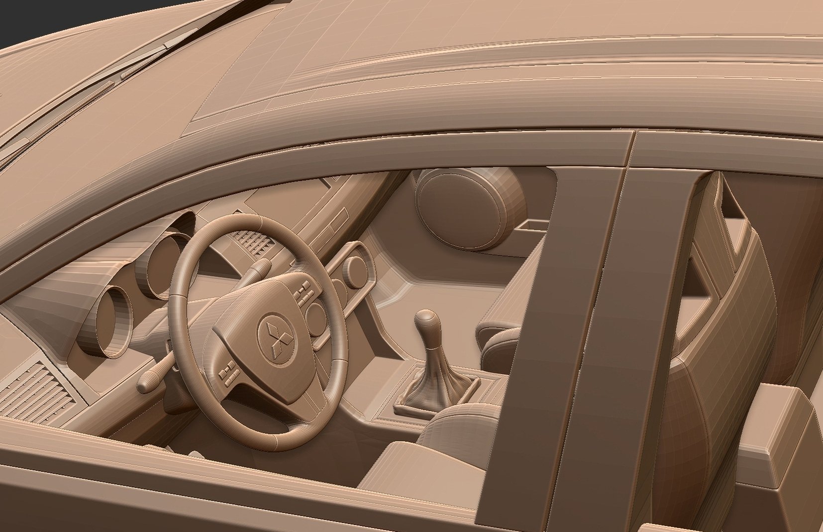 Mitsubishi Lancer Evo X STL 3D Print Model