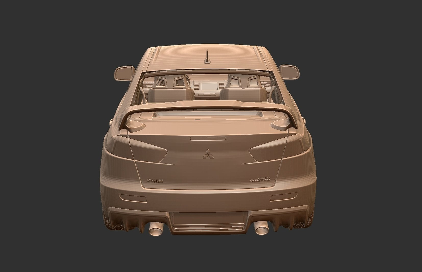Mitsubishi Lancer Evo X STL 3D Print Model