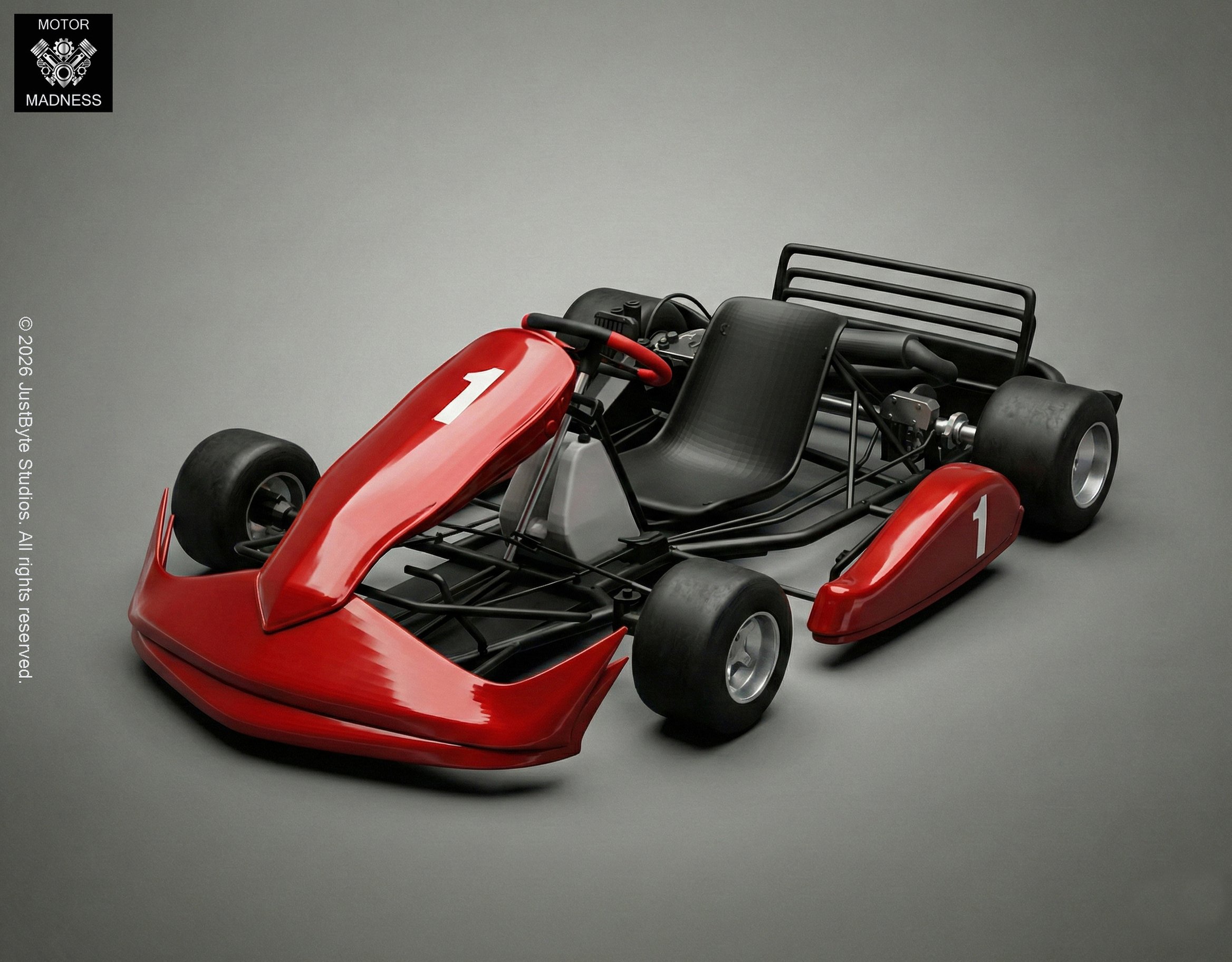 Racing Go-Kart STL 3D Print Model