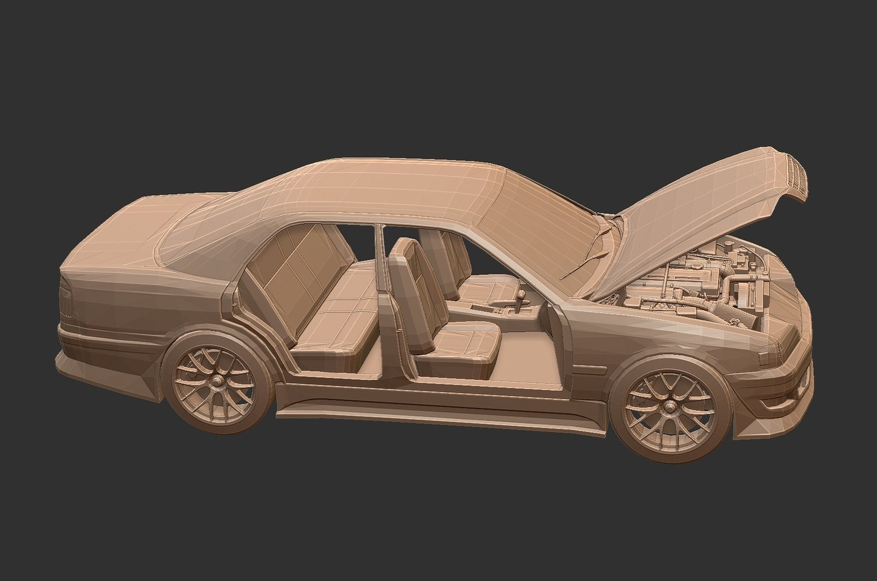 Toyota Chaser Tourer V JZX100 STL 3D Print Model