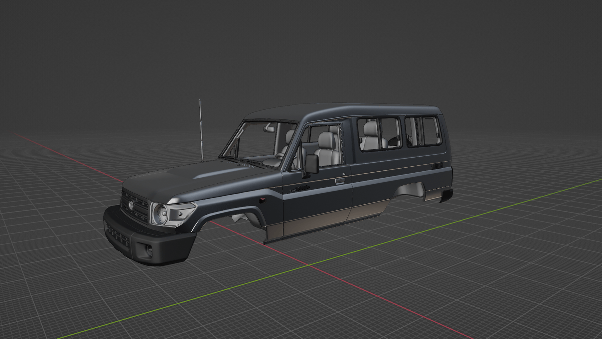 Toyota Land Cruiser J78 Wagon STL 3D Print Model