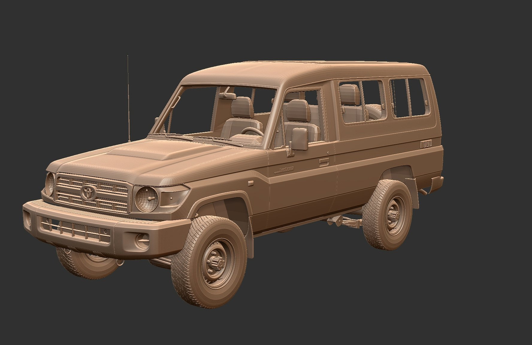Toyota Land Cruiser J78 Wagon STL 3D Print Model