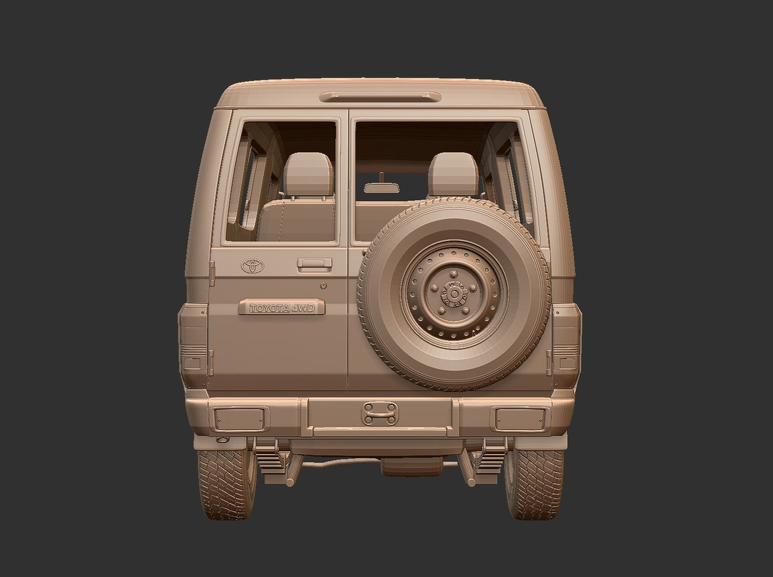 Toyota Land Cruiser J78 Wagon STL 3D Print Model