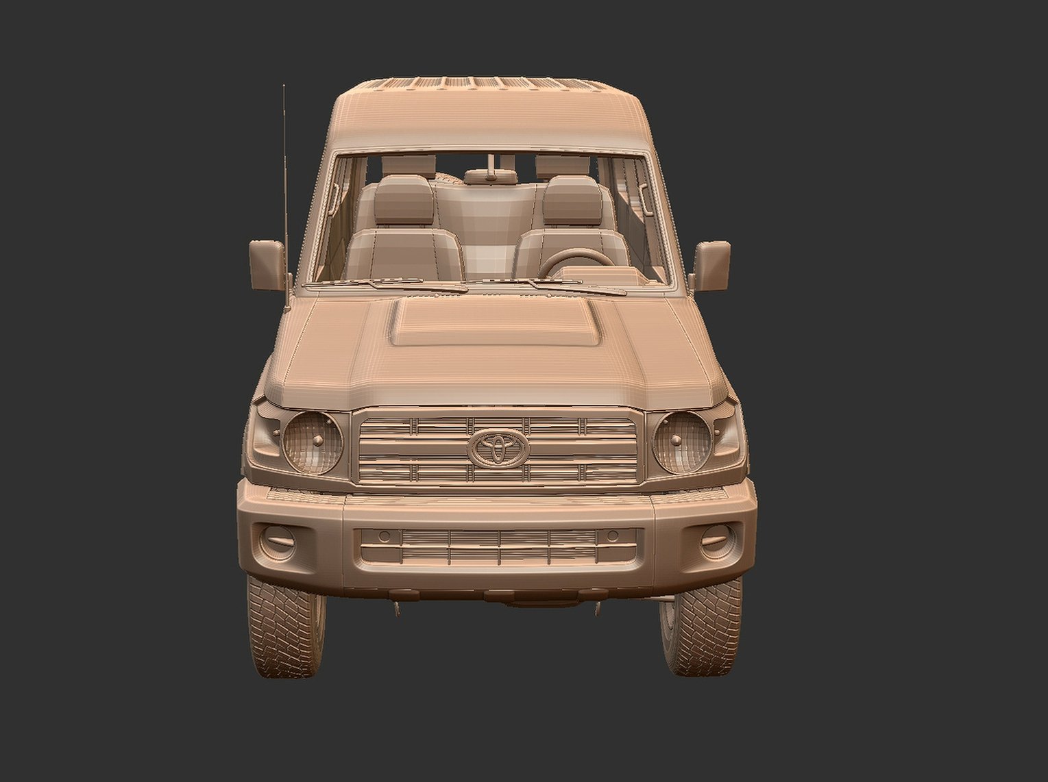 Toyota Land Cruiser J78 Wagon STL 3D Print Model
