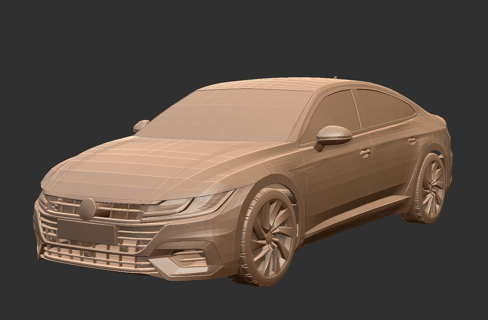 Volkswagen Arteon 2021 R-Line STL 3D Print Model