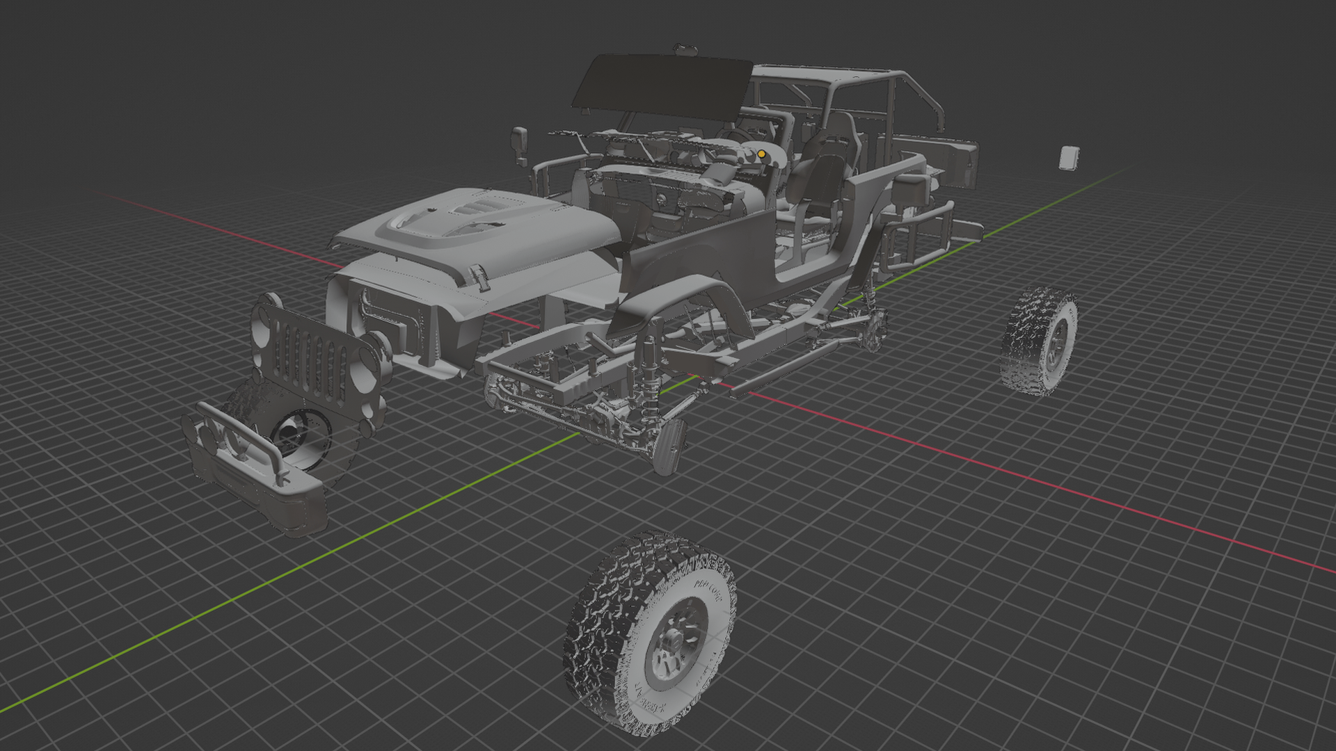 Jeep Wrangler Trailcat 2017 Concept STL 3D Print Model