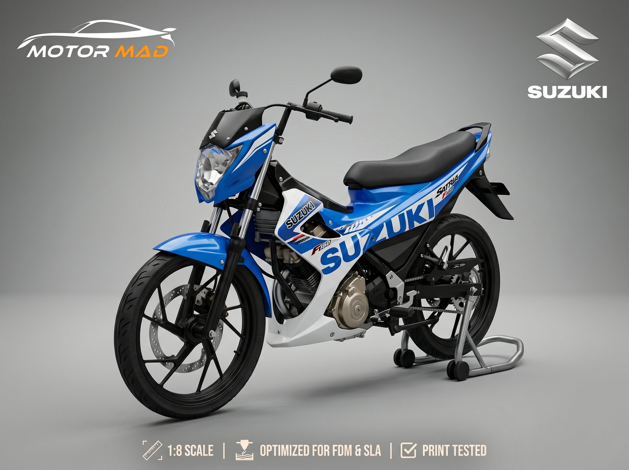 Suzuki Satria F150 STL 3D Print Model
