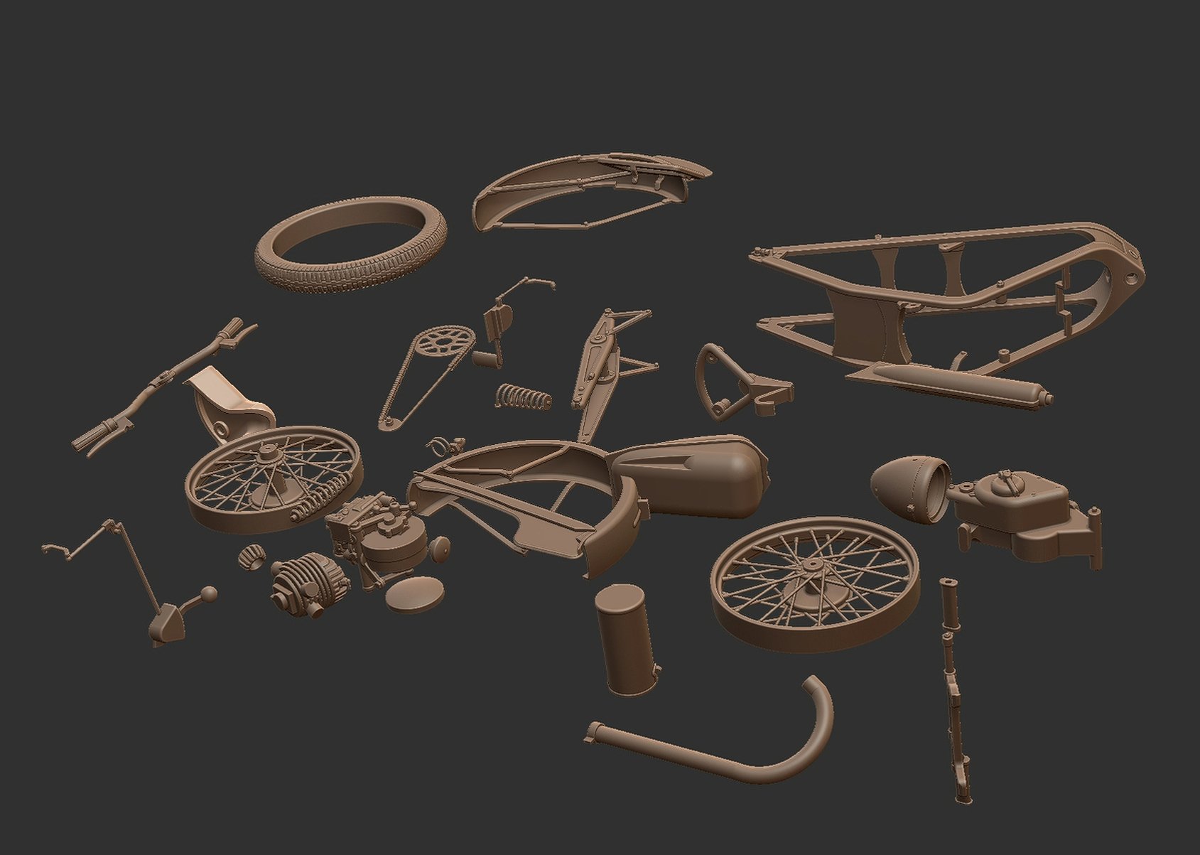 CZ 250 Sport 1939 STL 3D Print Model