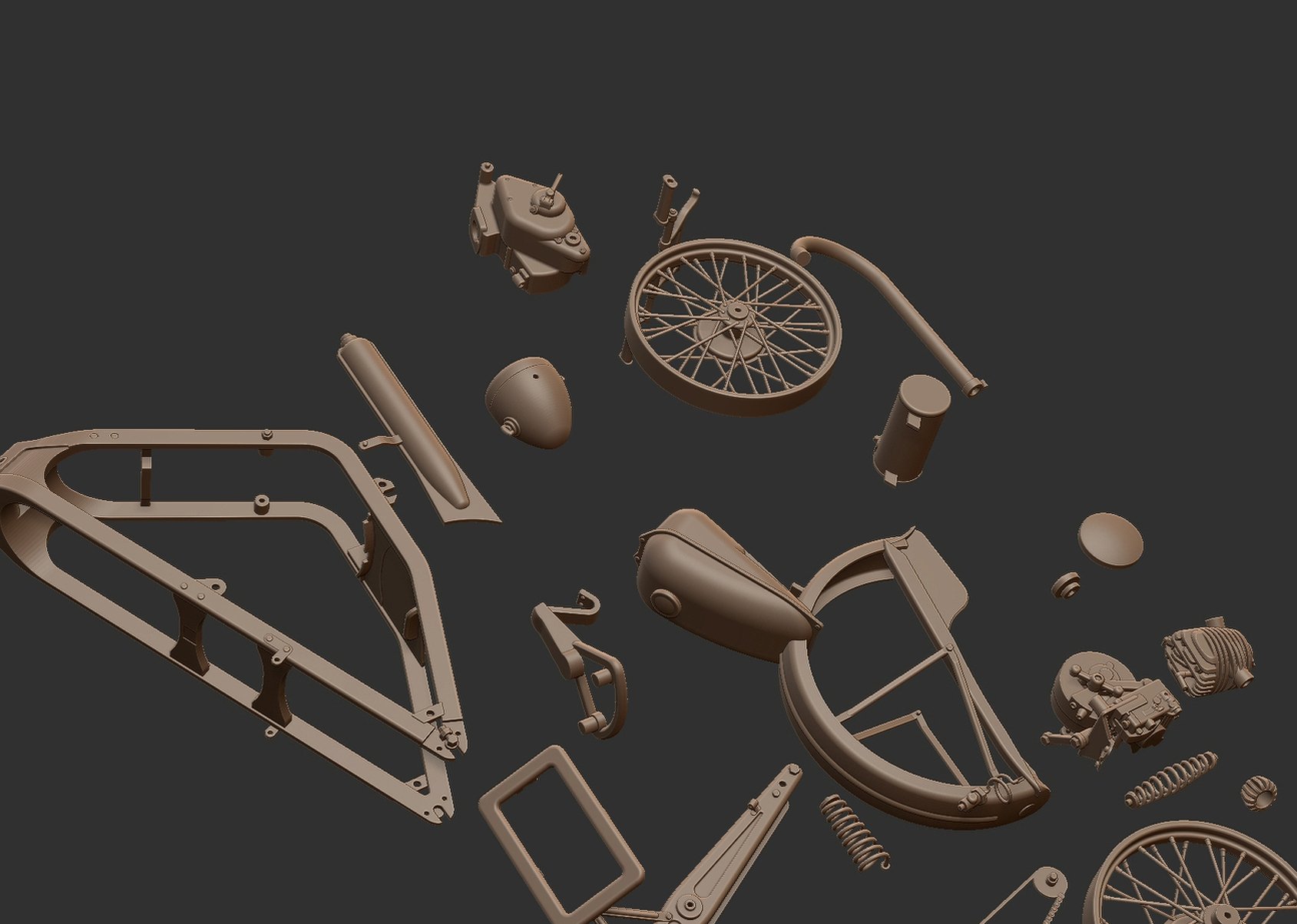 CZ 250 Sport 1939 STL 3D Print Model