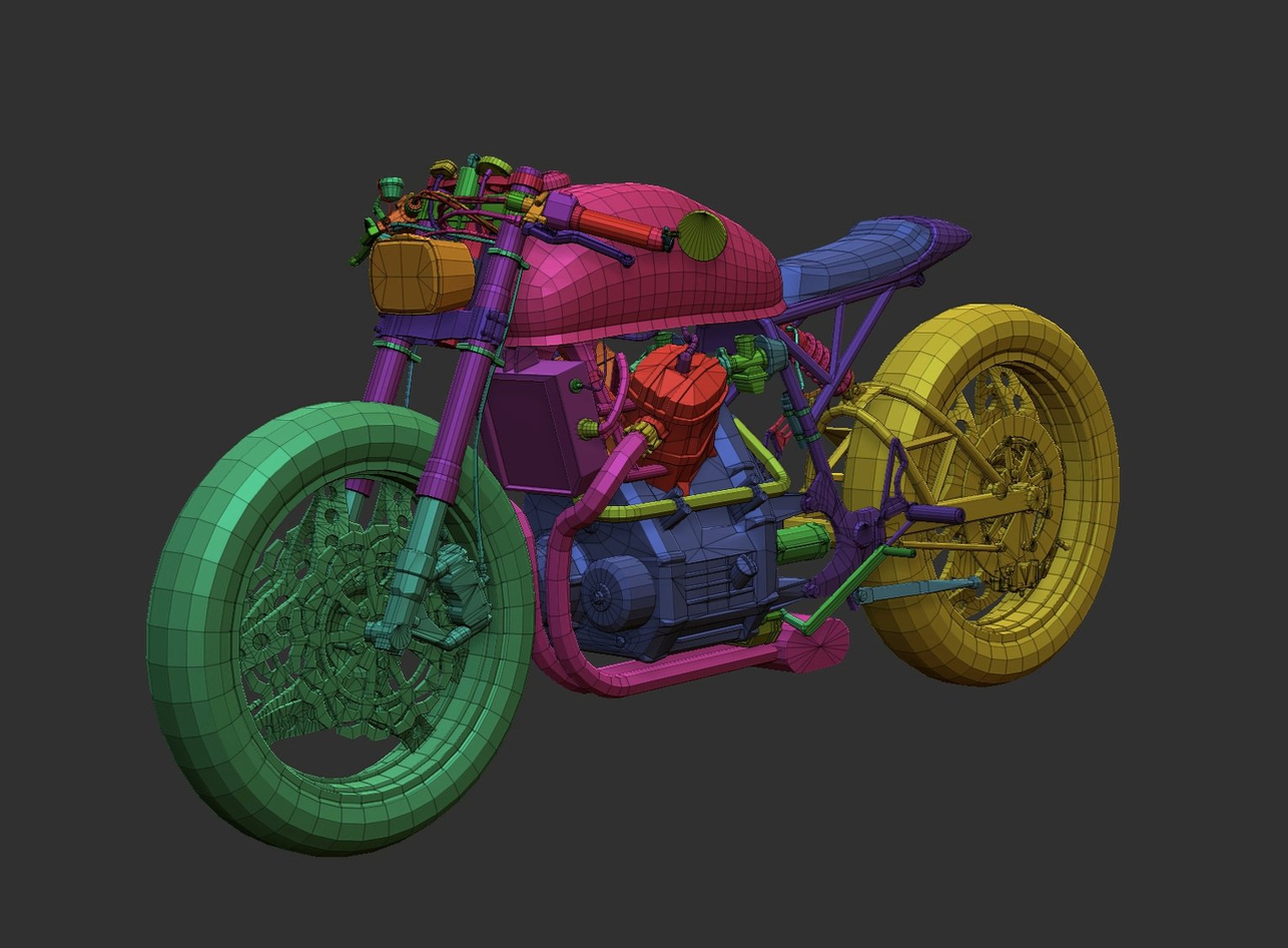 Honda CX650 Cafe Racer STL 3D Print Model