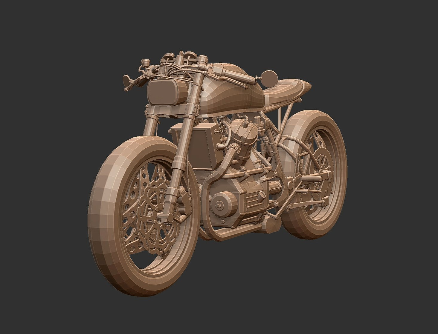 Honda CX650 Cafe Racer STL 3D Print Model