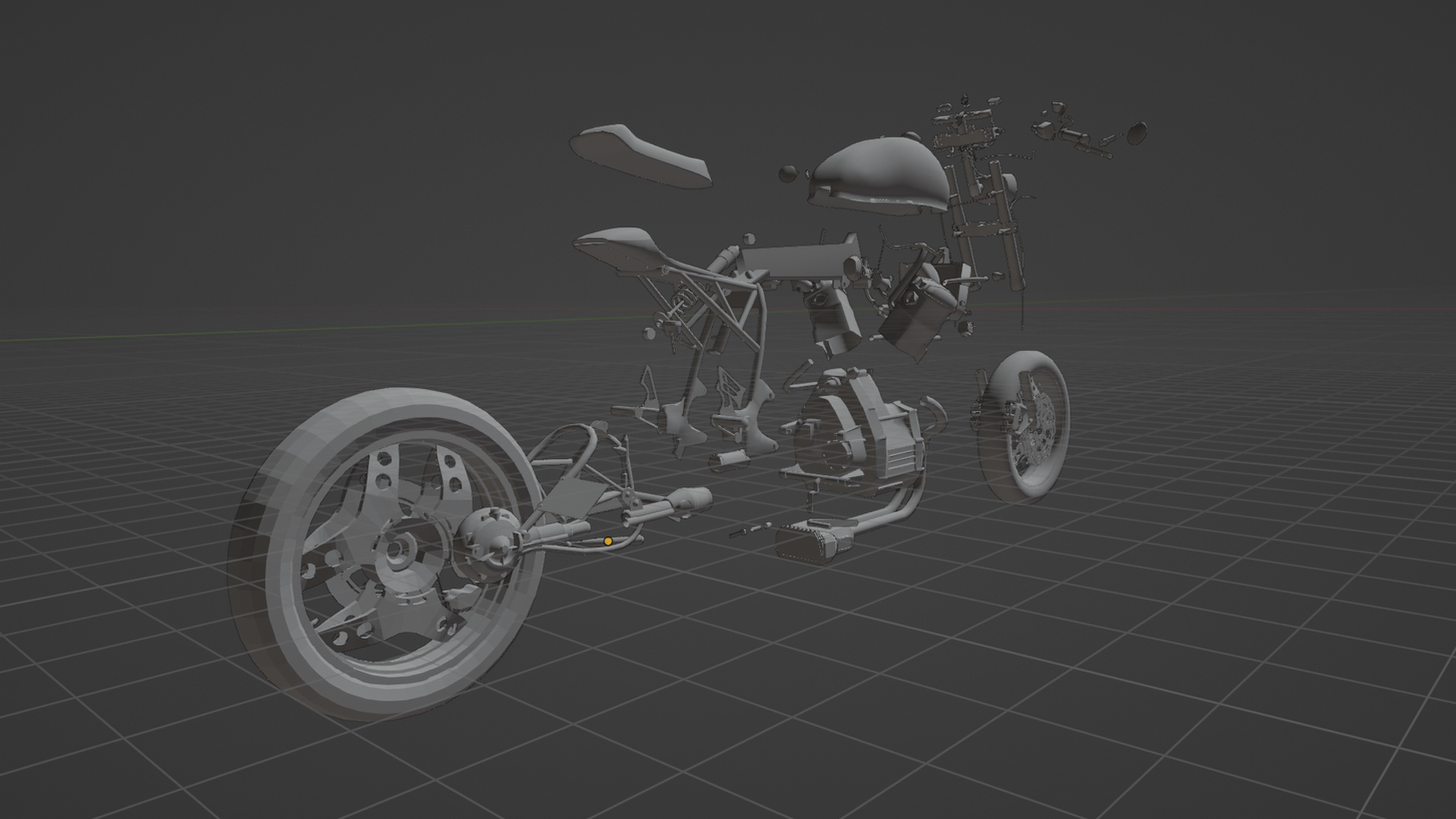 Honda CX650 Cafe Racer STL 3D Print Model