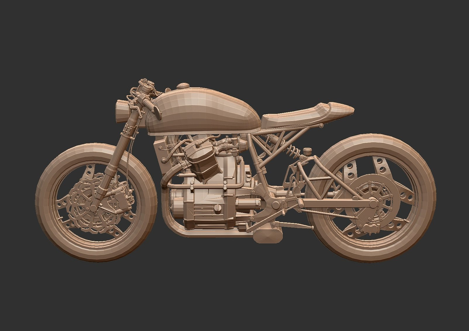 Honda CX650 Cafe Racer STL 3D Print Model
