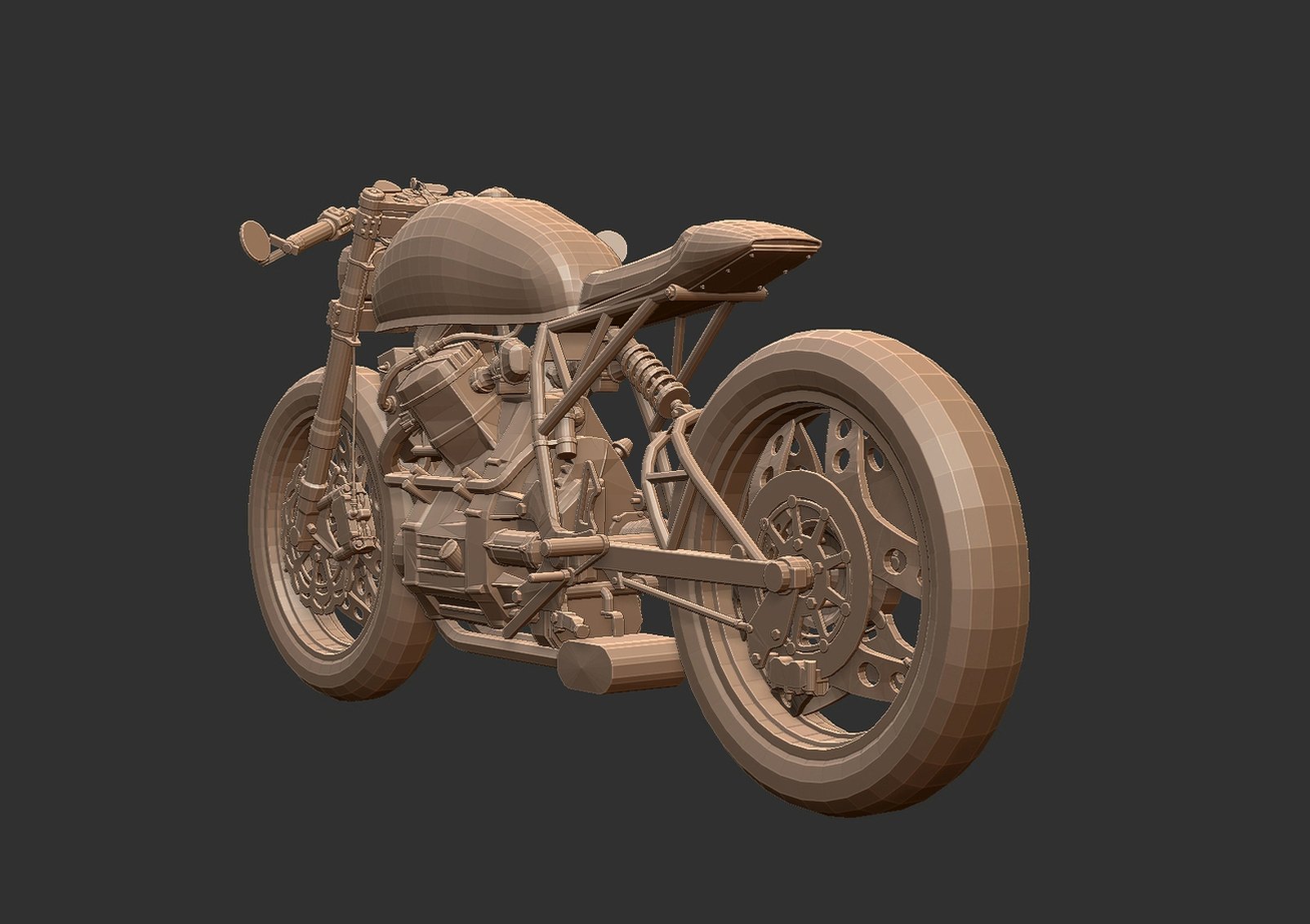 Honda CX650 Cafe Racer STL 3D Print Model