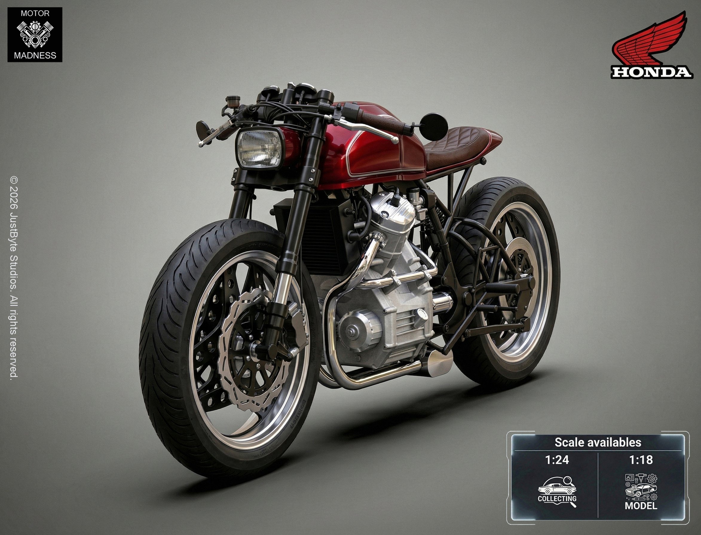 Honda CX650 Cafe Racer STL 3D Print Model