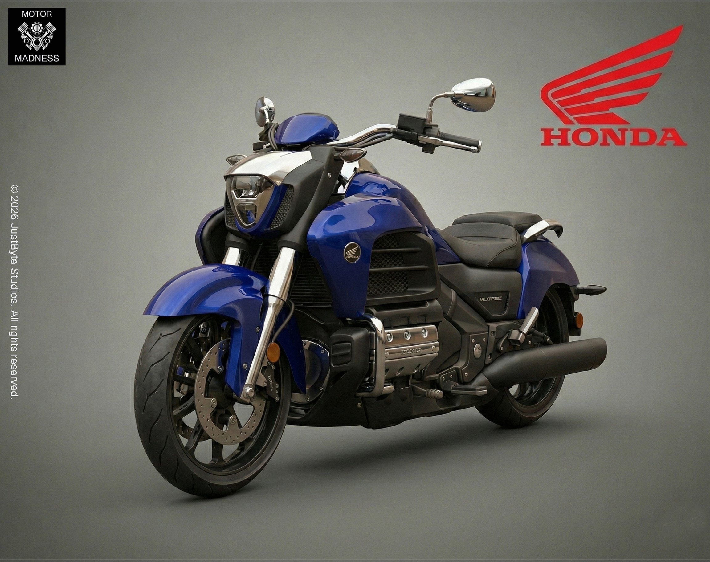Honda Valkyrie GL1800C Motorcycle STL 3D Print Model