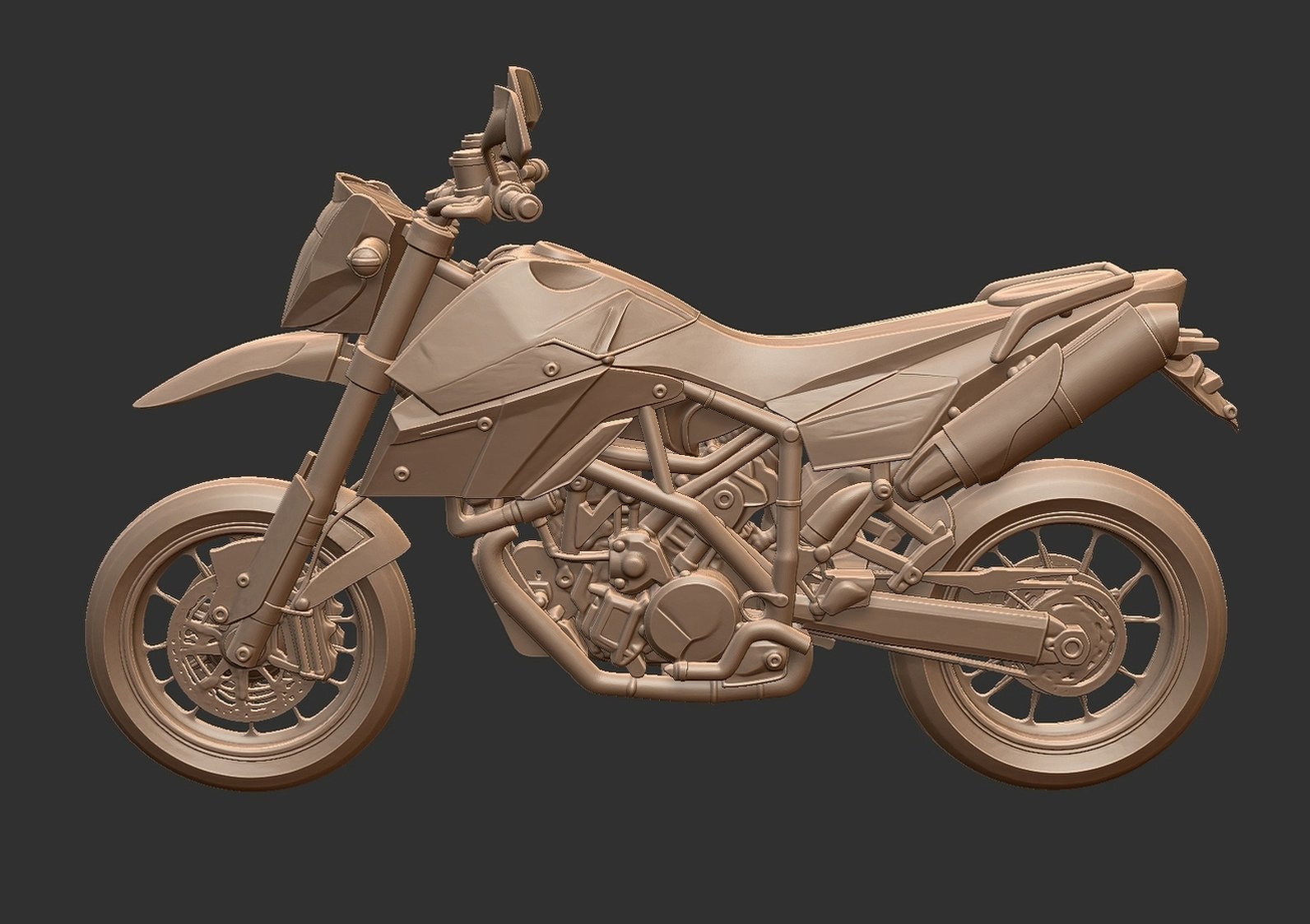 KTM 990 Supermoto R STL 3D Print Model