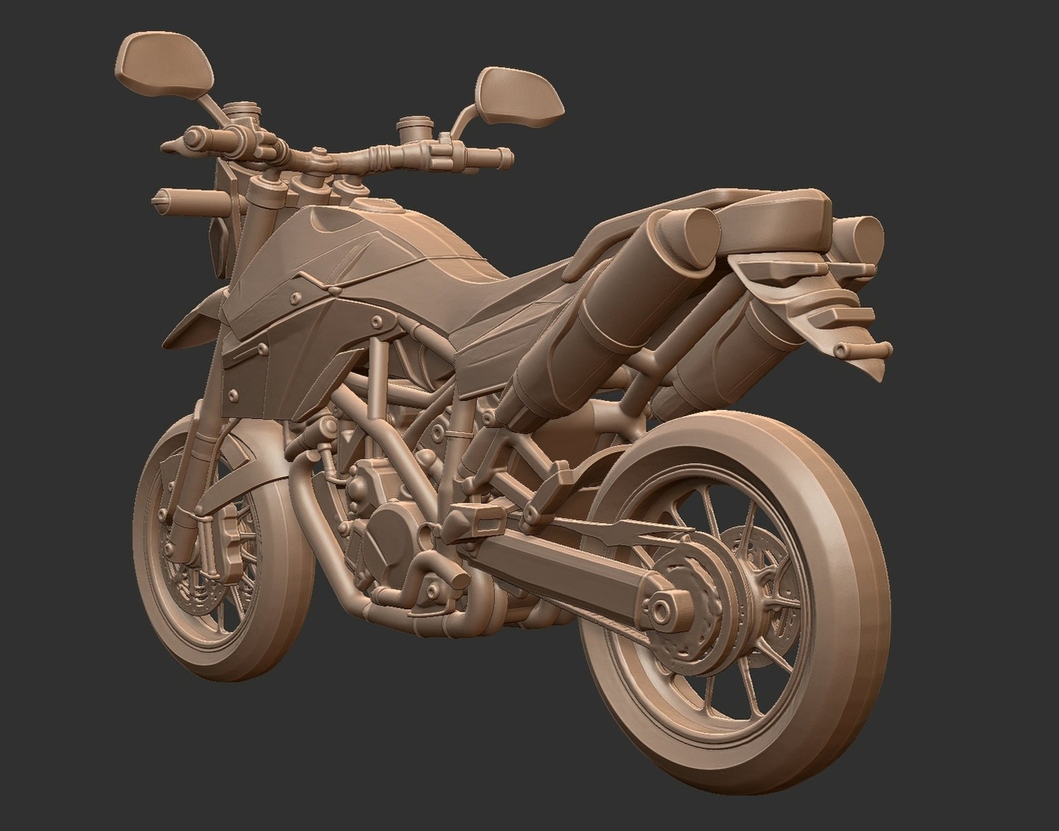 KTM 990 Supermoto R STL 3D Print Model