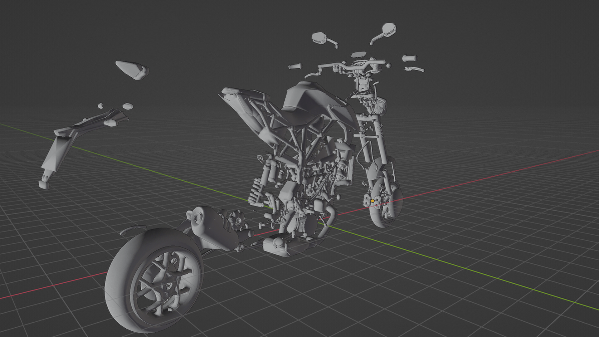KTM 1290 Super Duke R STL 3D Print Model
