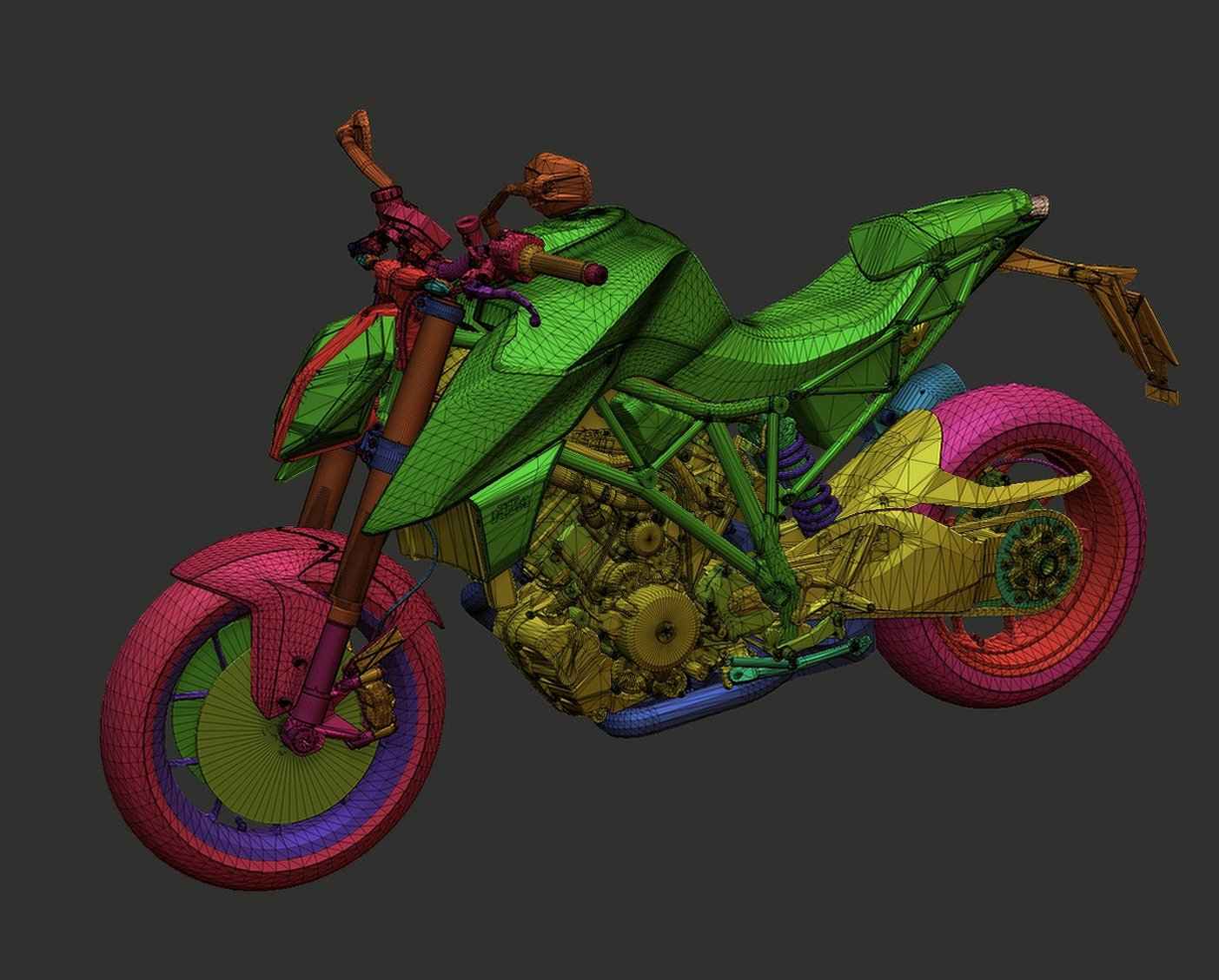 KTM 1290 Super Duke R STL 3D Print Model