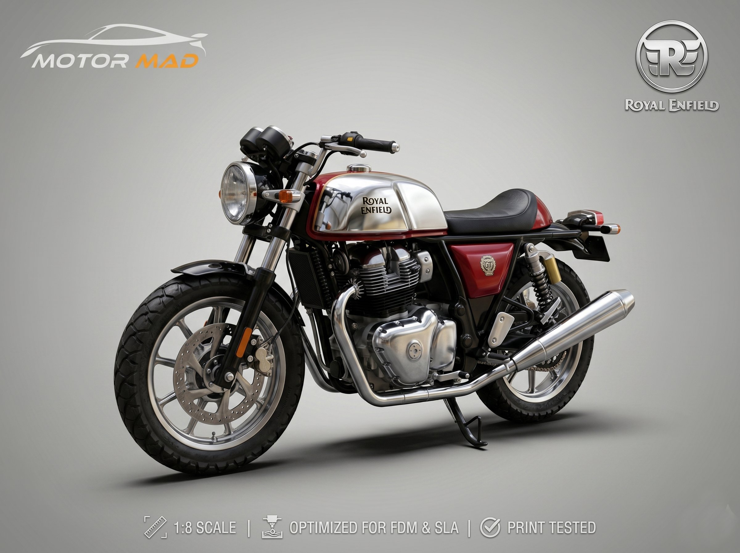 Royal Enfield Continental GT 650 STL 3D Print Model