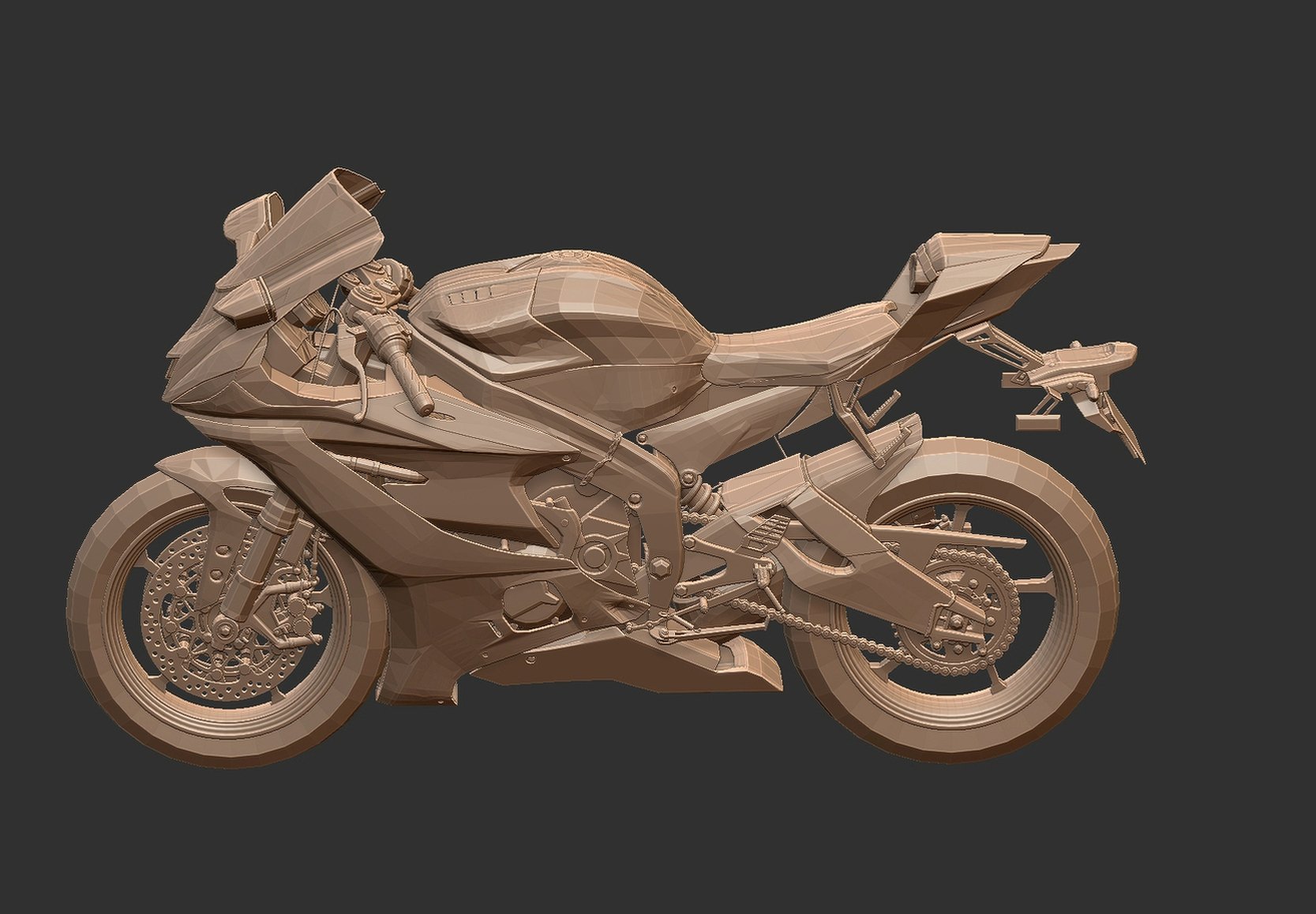 Yamaha YZF-R6 STL 3D Print Model