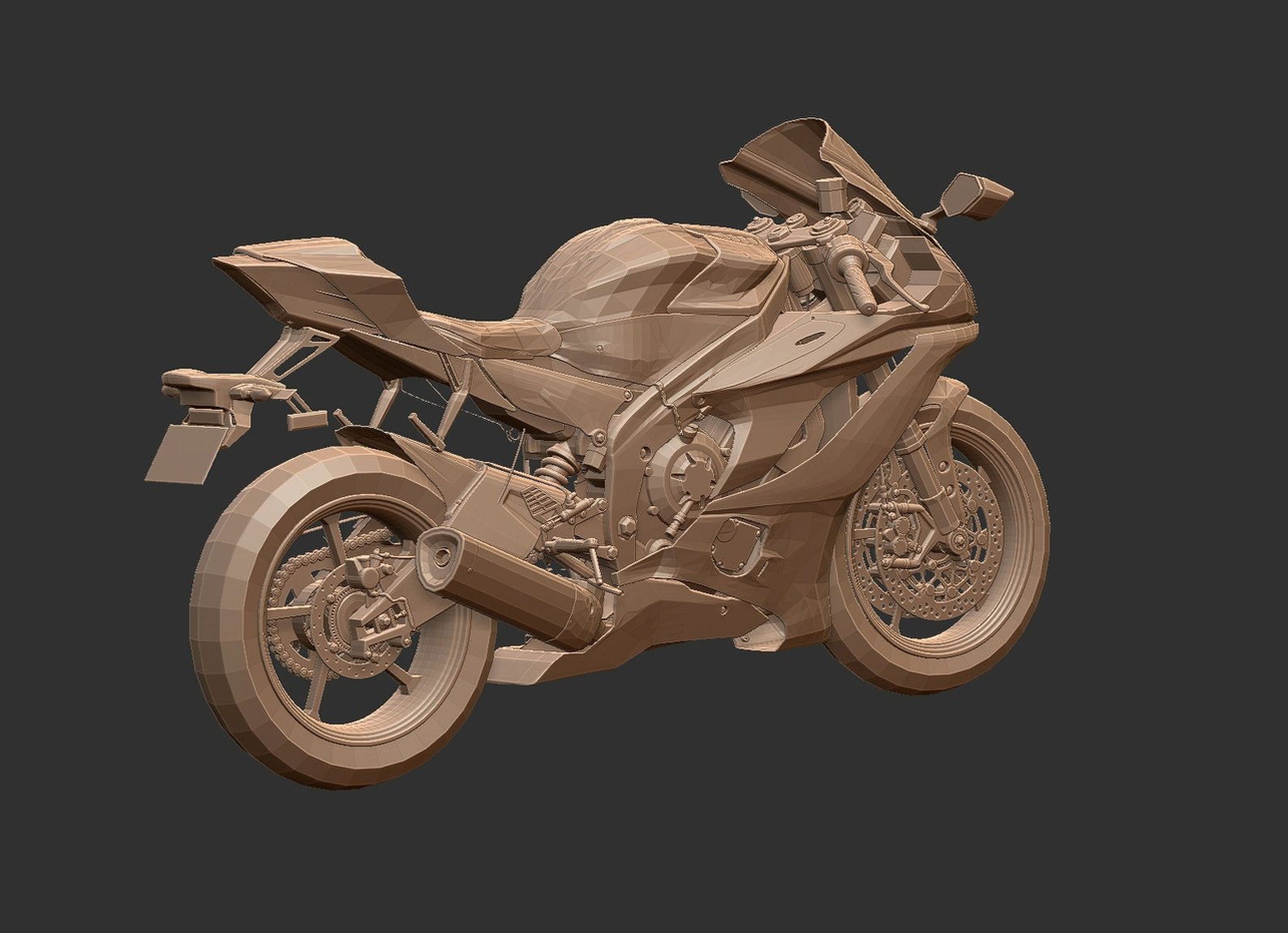 Yamaha YZF-R6 STL 3D Print Model
