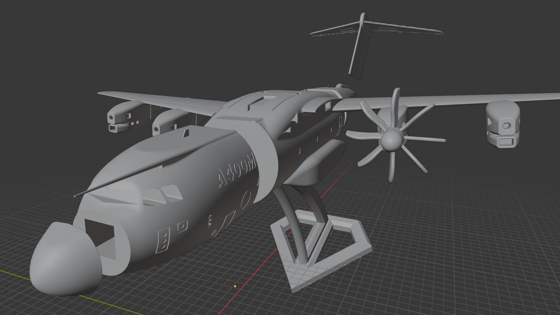 Airbus A400M Military Transport Aircraft STL 3D Print Model
