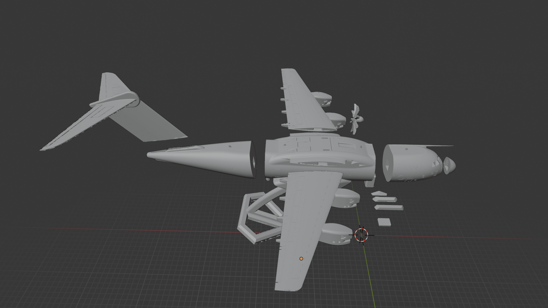 Airbus A400M Military Transport Aircraft STL 3D Print Model