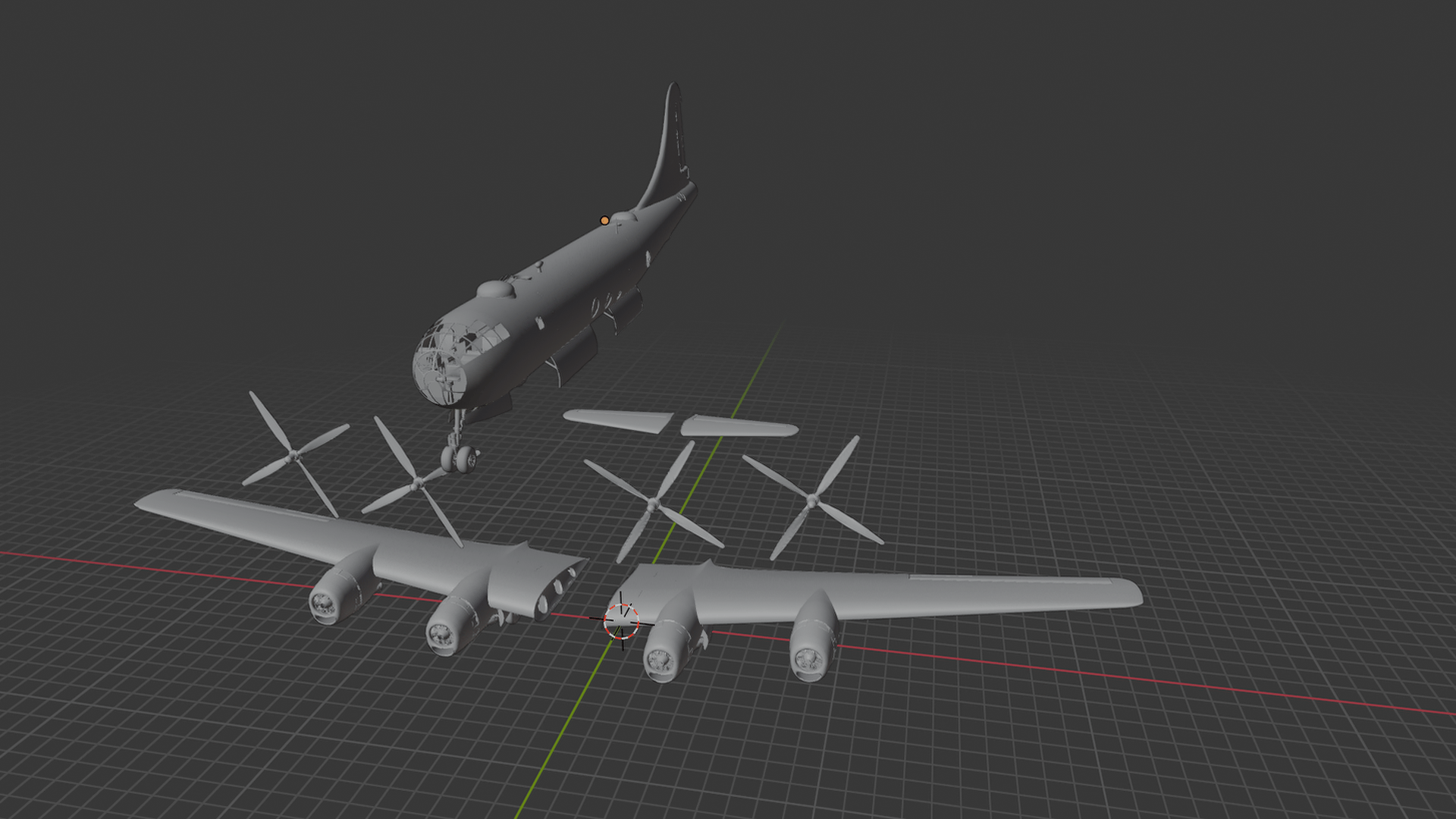 Boeing B-29 Superfortress Bomber STL 3D Print Model