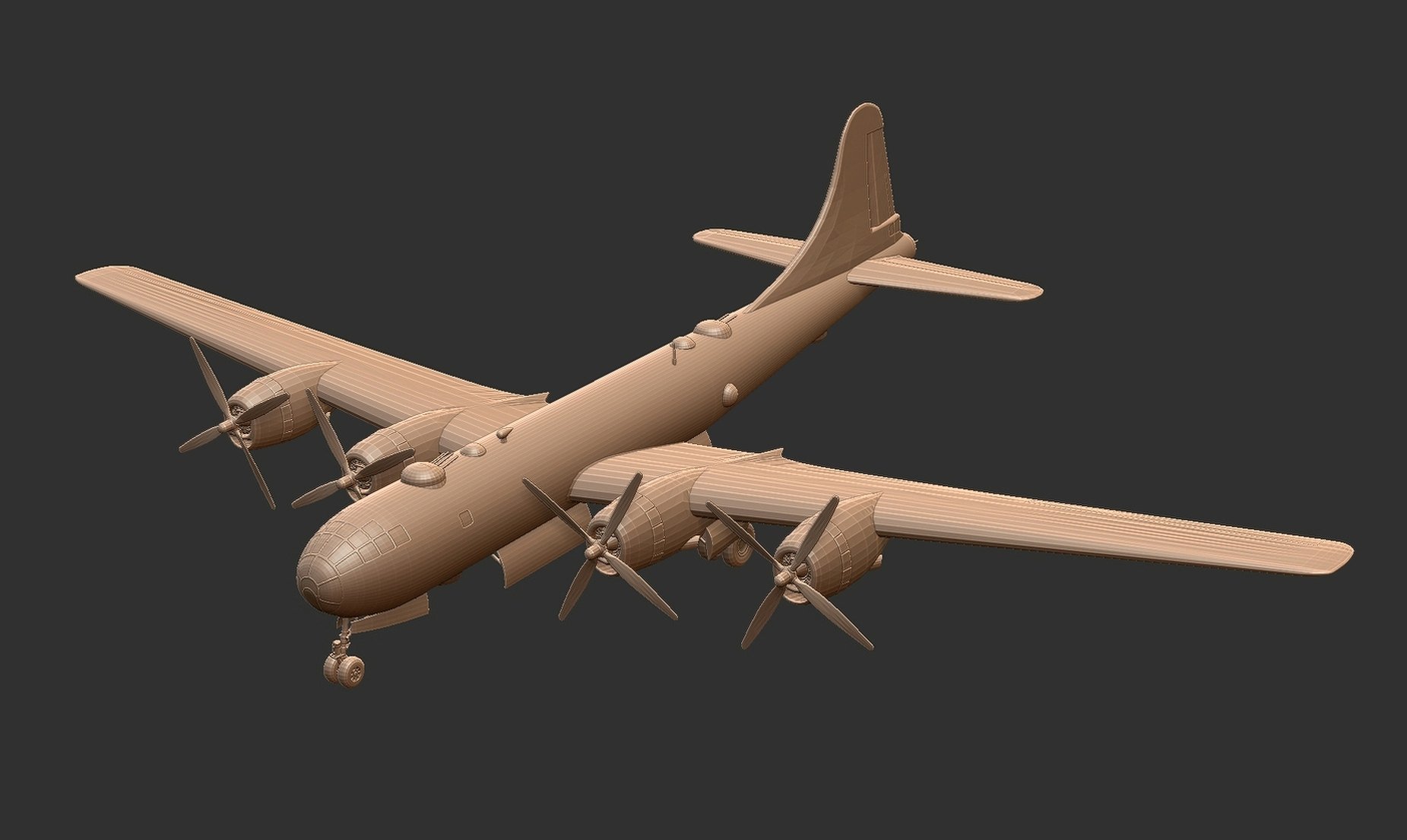 Boeing B-29 Superfortress Bomber STL 3D Print Model