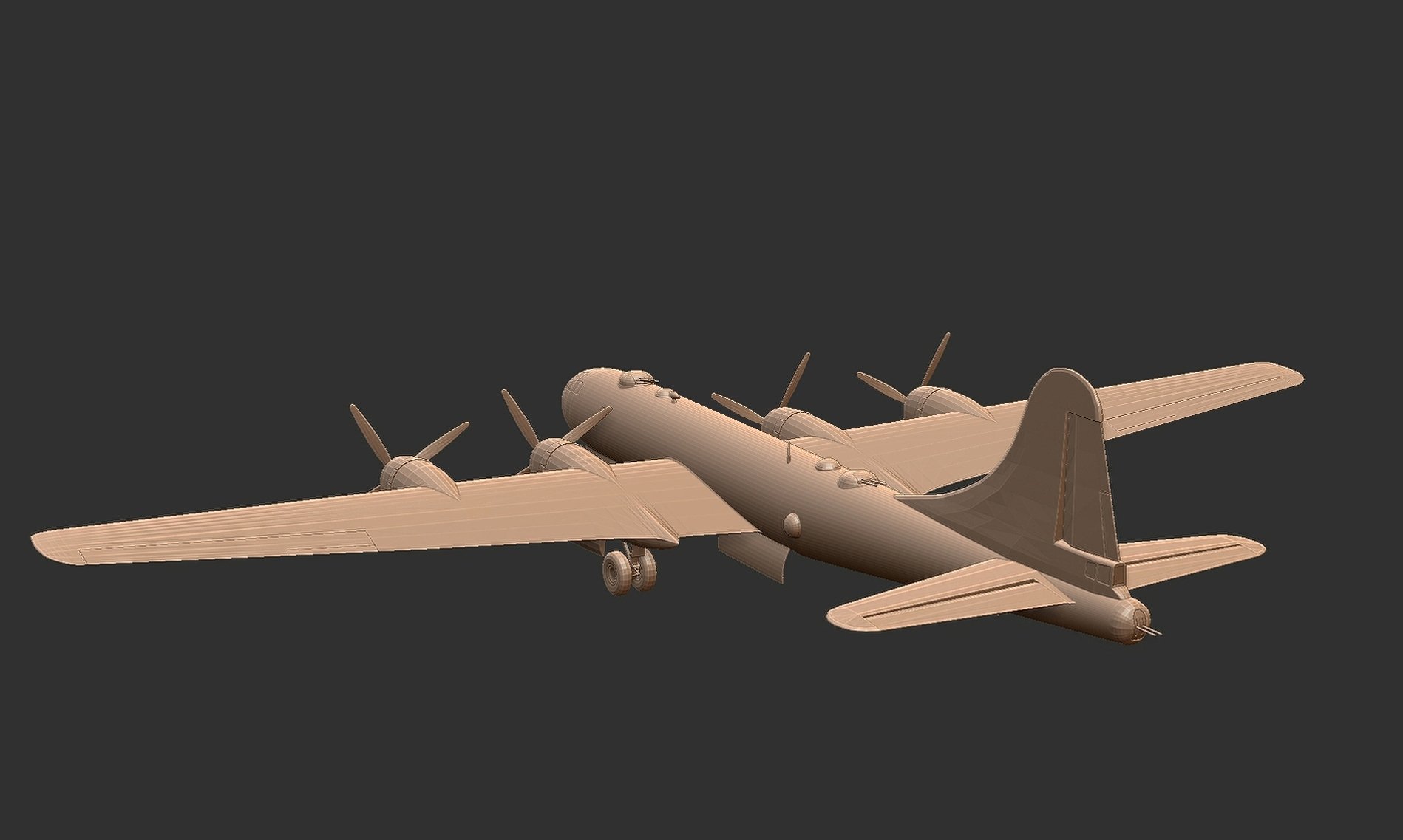 Boeing B-29 Superfortress Bomber STL 3D Print Model