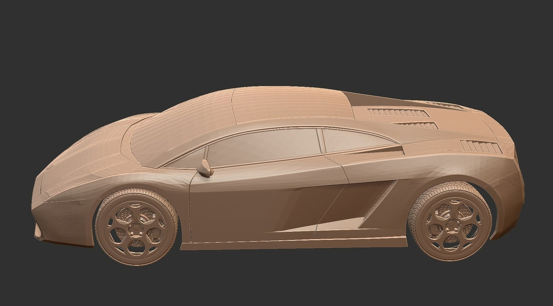 Lamborghini Gallardo 2003 STL 3D Print Model