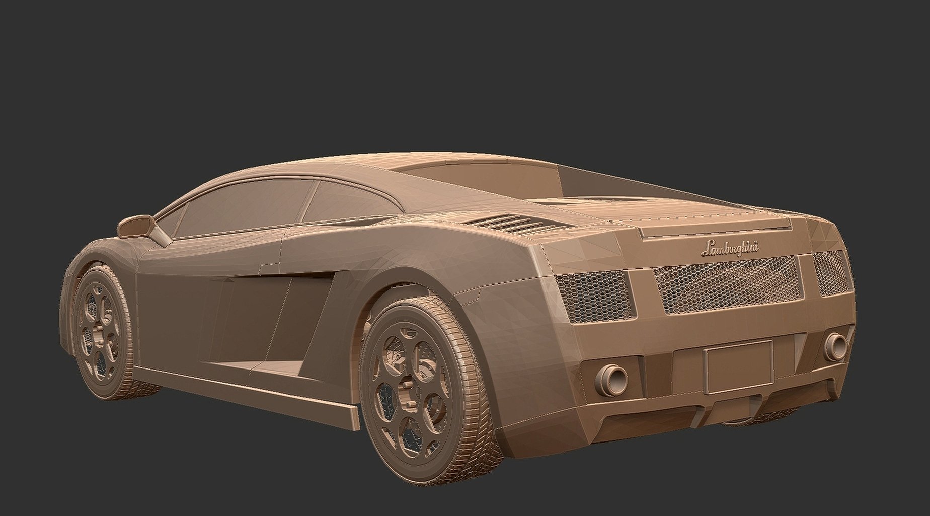 Lamborghini Gallardo 2003 STL 3D Print Model