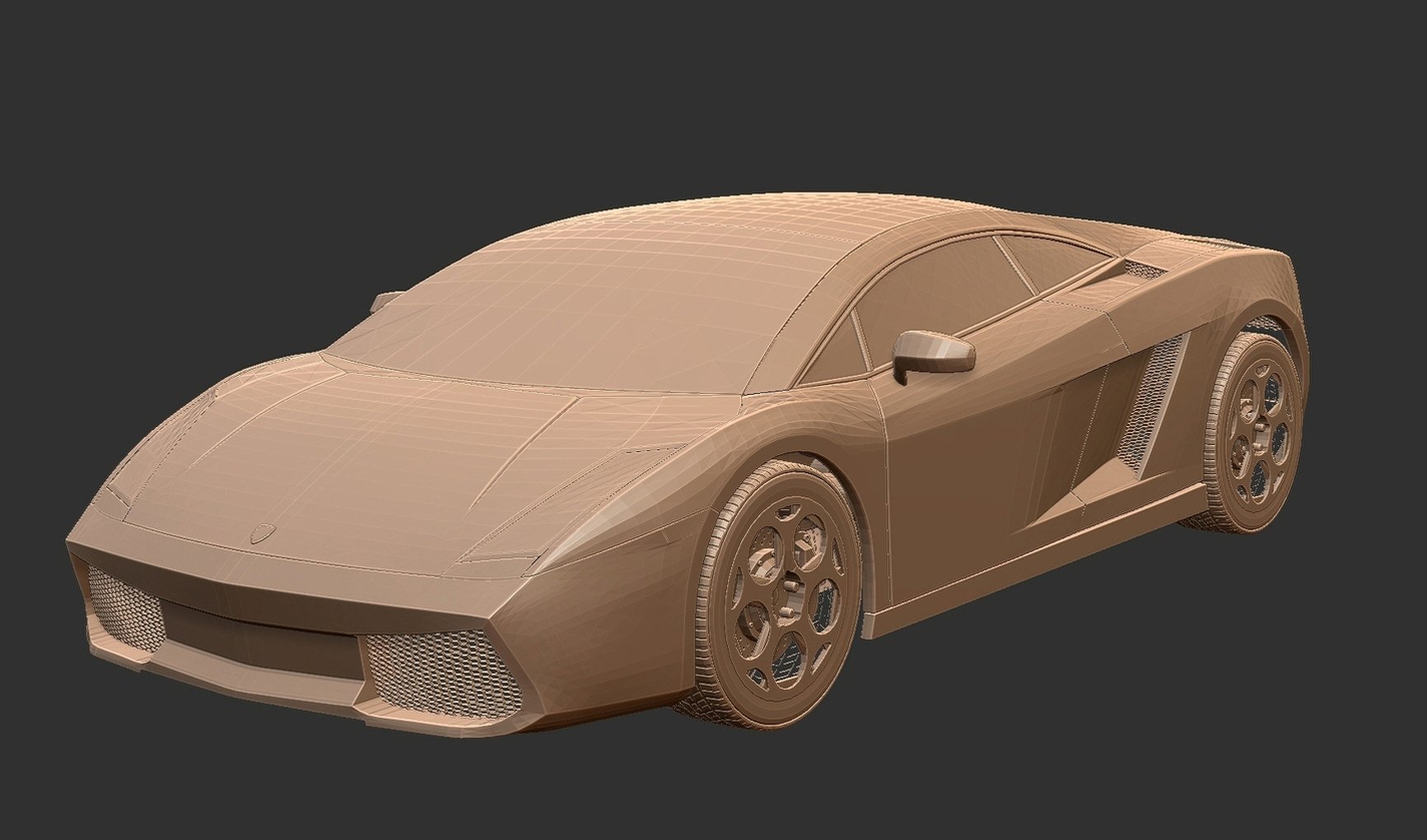 Lamborghini Gallardo 2003 STL 3D Print Model