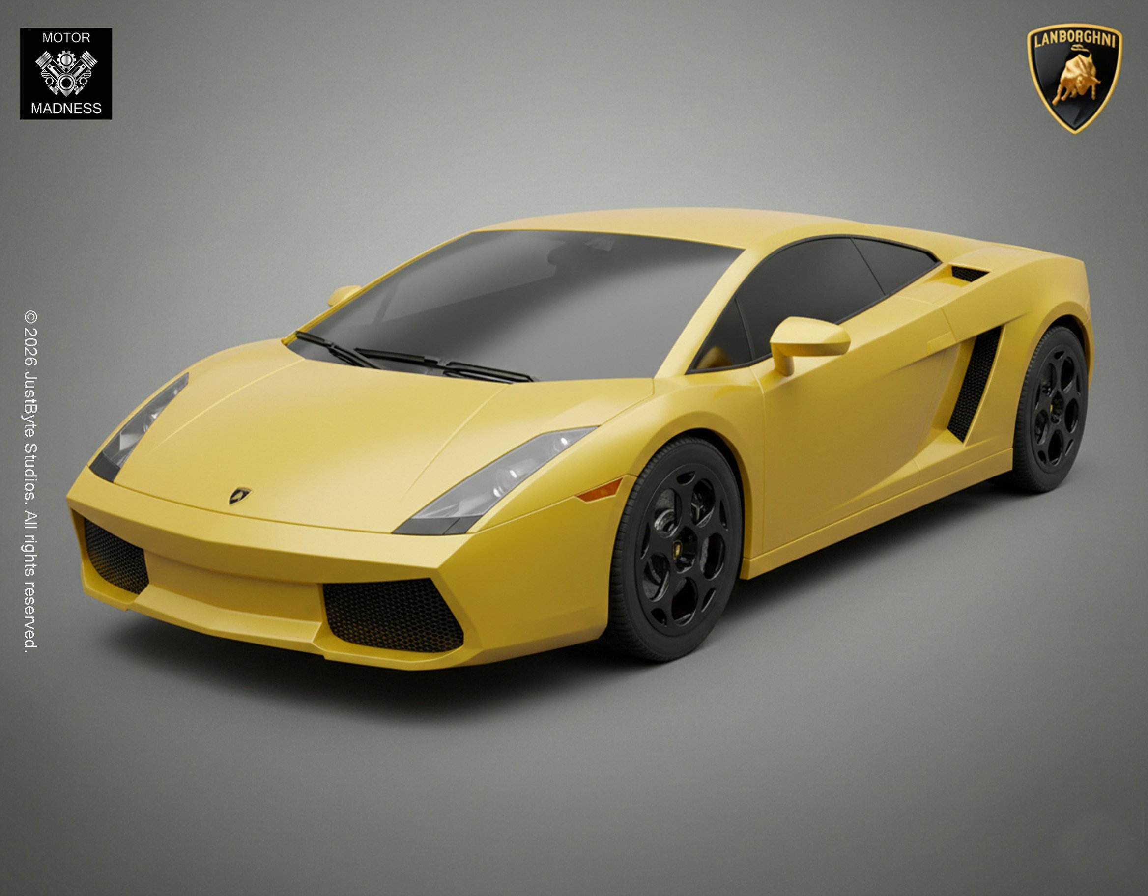 Lamborghini Gallardo 2003 STL 3D Print Model