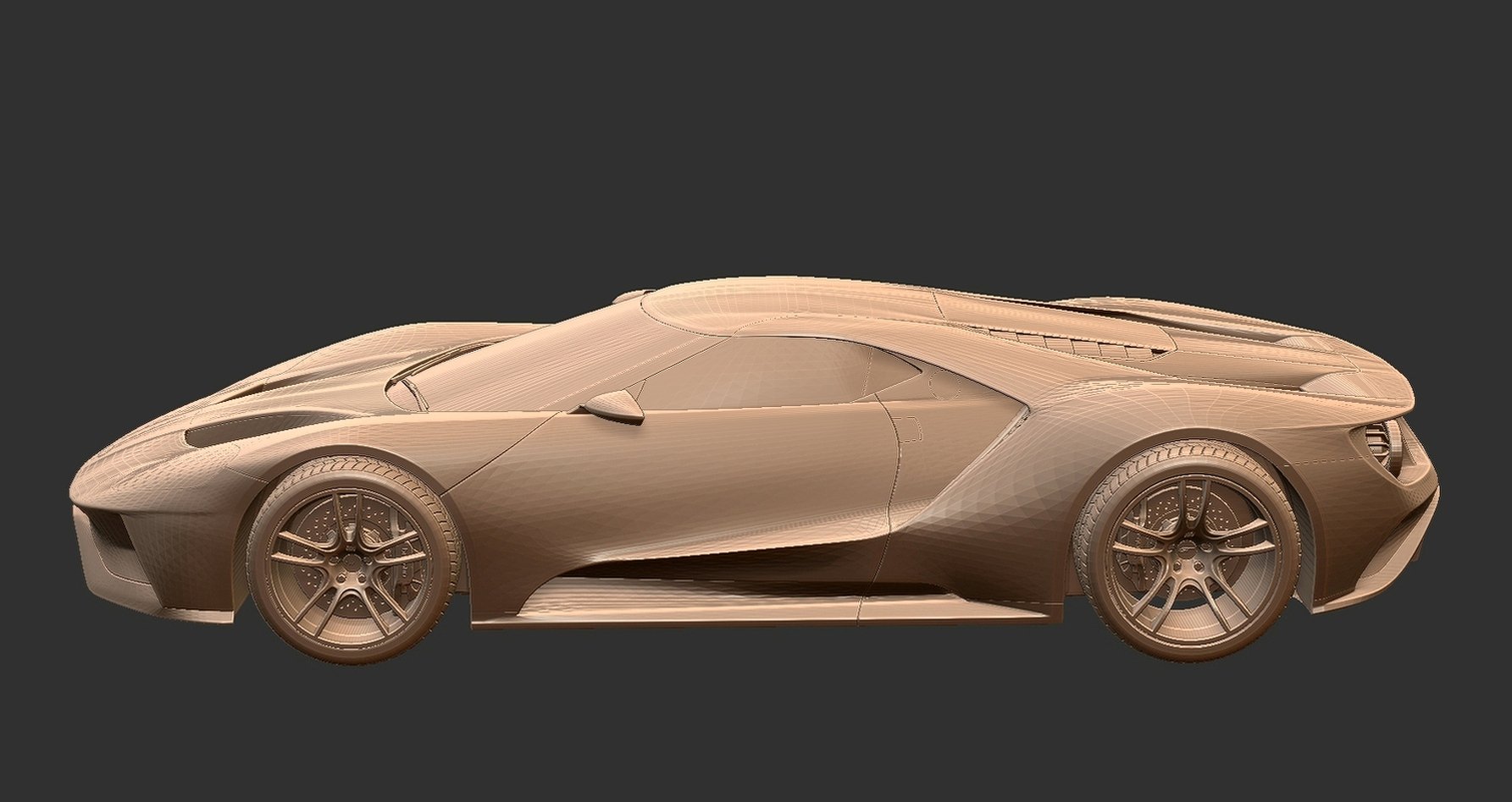 Ford GT 2017 STL 3D Print Model