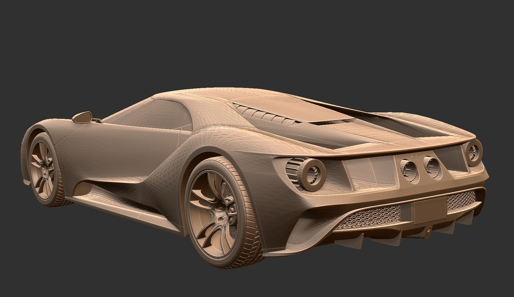 Ford GT 2017 STL 3D Print Model