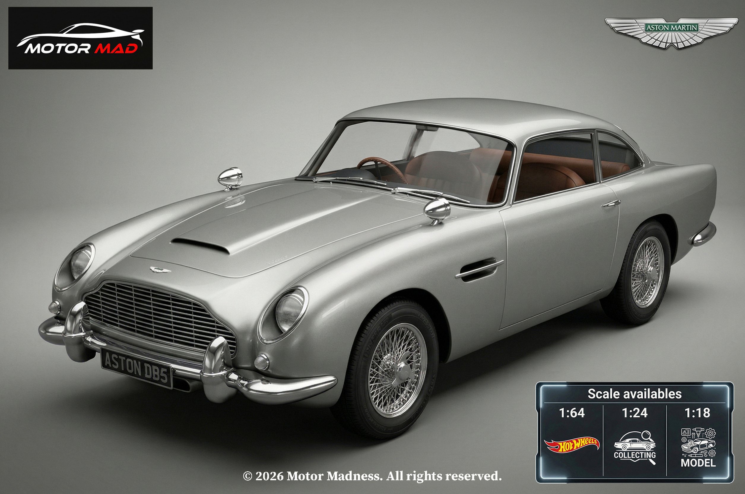 Aston Martin DB5 1963 STL 3D Print Model