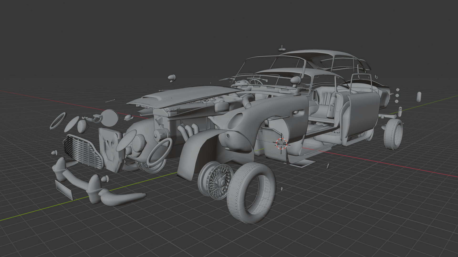 Aston Martin DB5 1963 STL 3D Print Model
