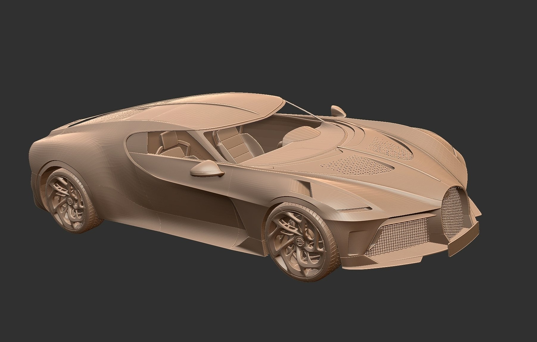 Bugatti La Voiture Noire STL 3D Print Model